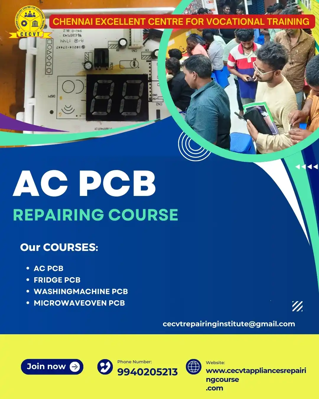 AC PCB Board Mechanic Course in Nainital Uttarakhand