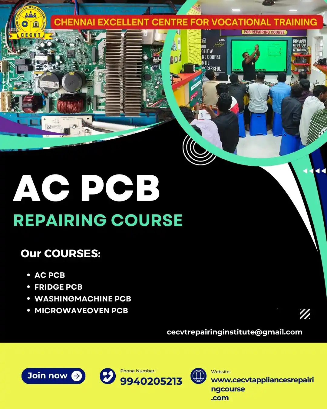 AC PCB Board Mechanic Course in Nainital Uttarakhand