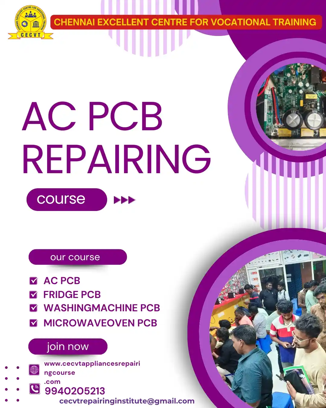 AC PCB Board Mechanic Course in Nainital Uttarakhand