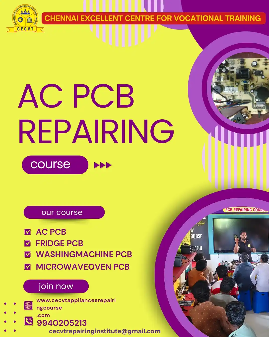 AC PCB Board Mechanic Course in Haridwar Uttarakhand