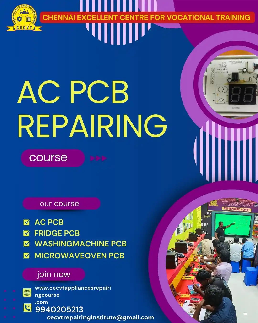 AC PCB Board Mechanic Course in Haridwar Uttarakhand