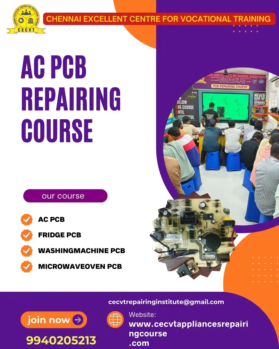 AC PCB Board Mechanic Course in Haridwar Uttarakhand