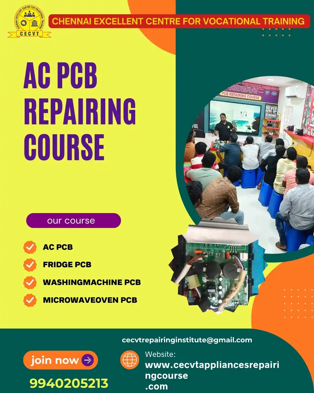 AC PCB Board Mechanic Course in Haridwar Uttarakhand