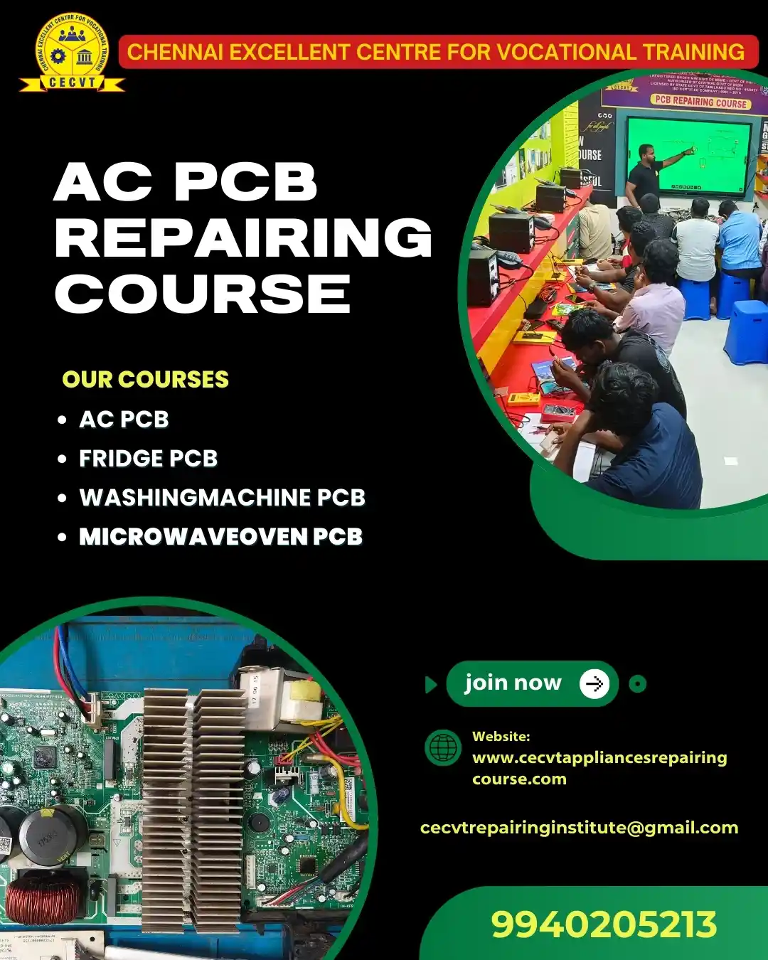 AC PCB Board Mechanic Course in Pithoragarh Uttarakhand