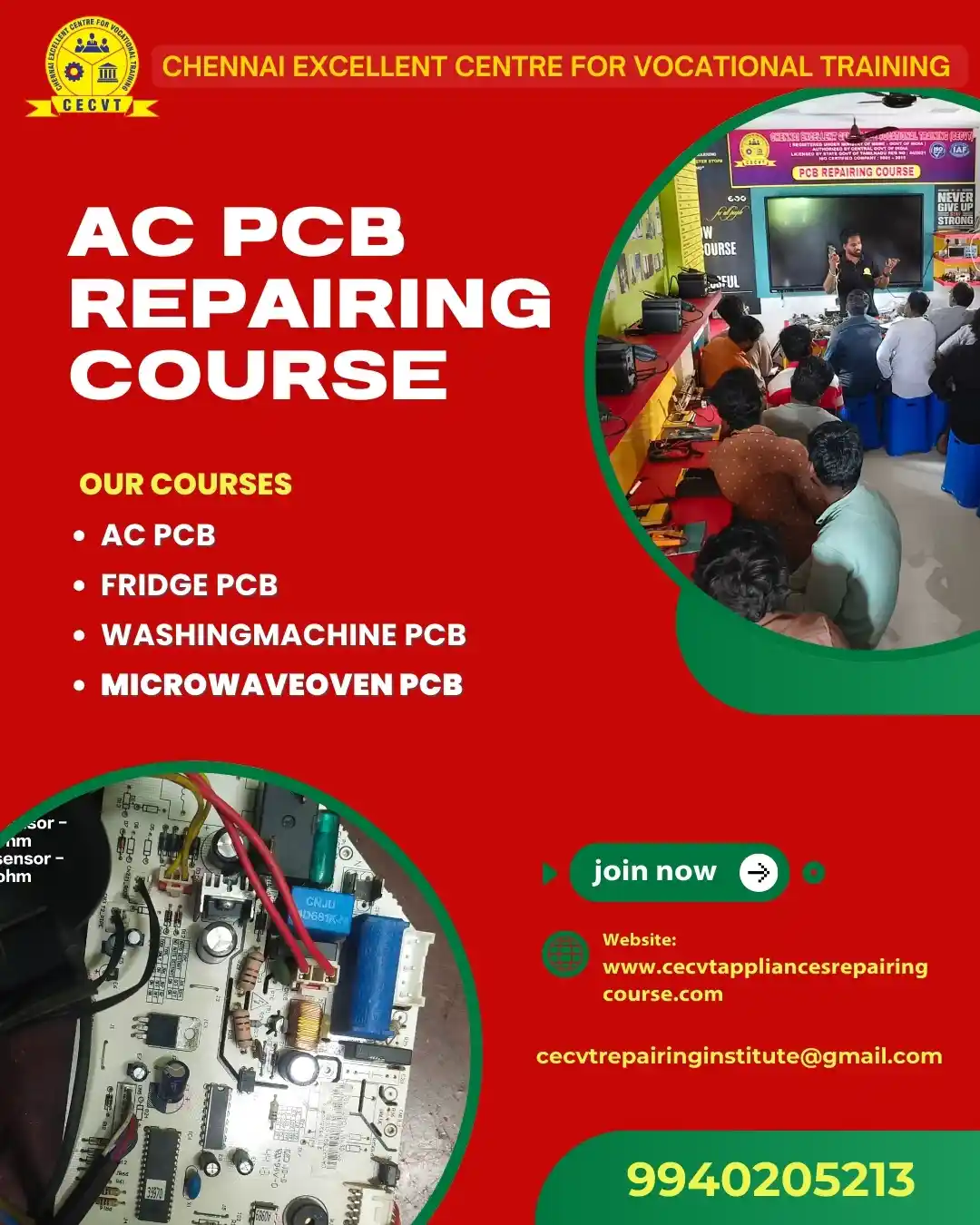 AC PCB Board Mechanic Course in Rudraprayag Uttarakhand