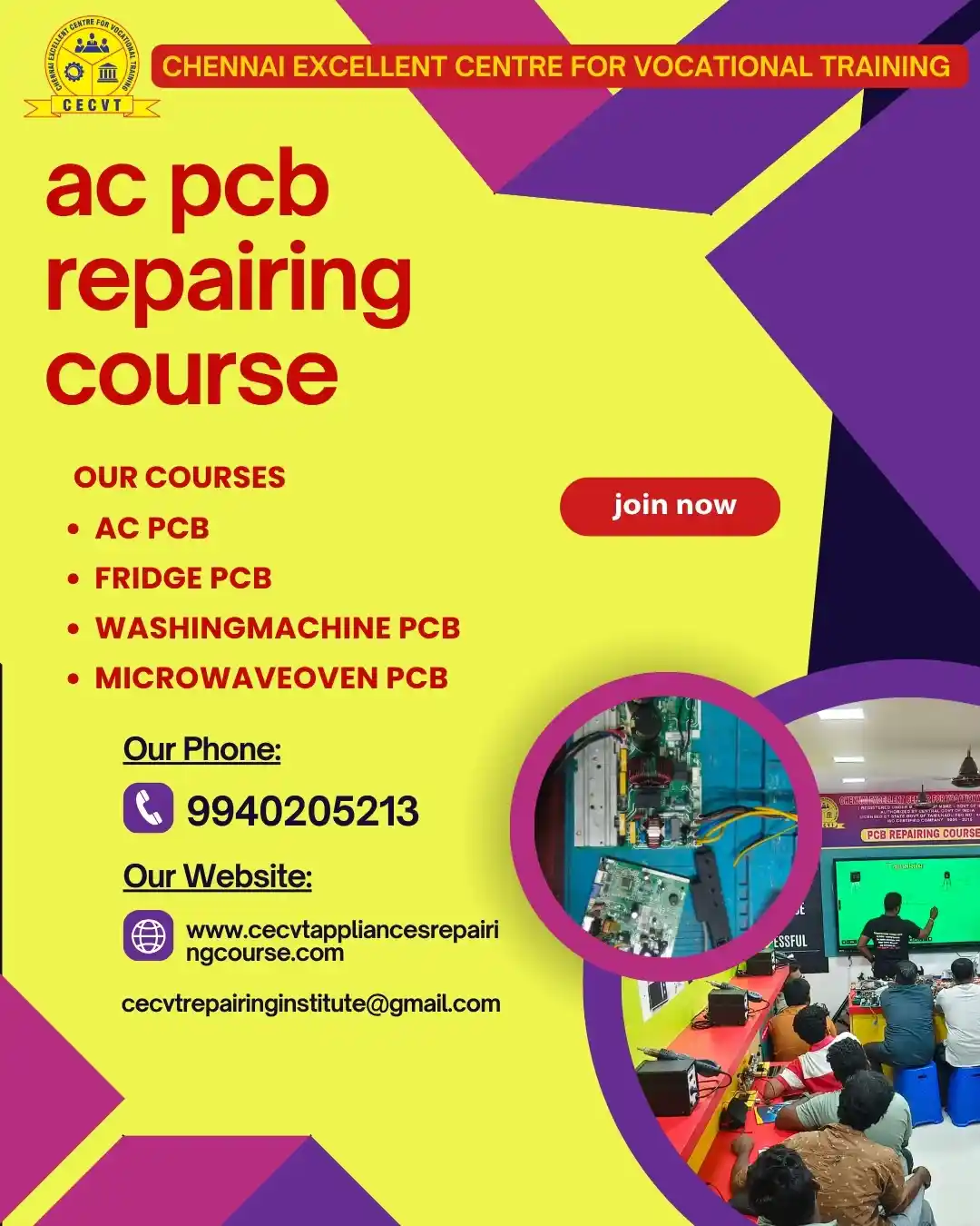 AC PCB Board Mechanic Course in Rudraprayag Uttarakhand
