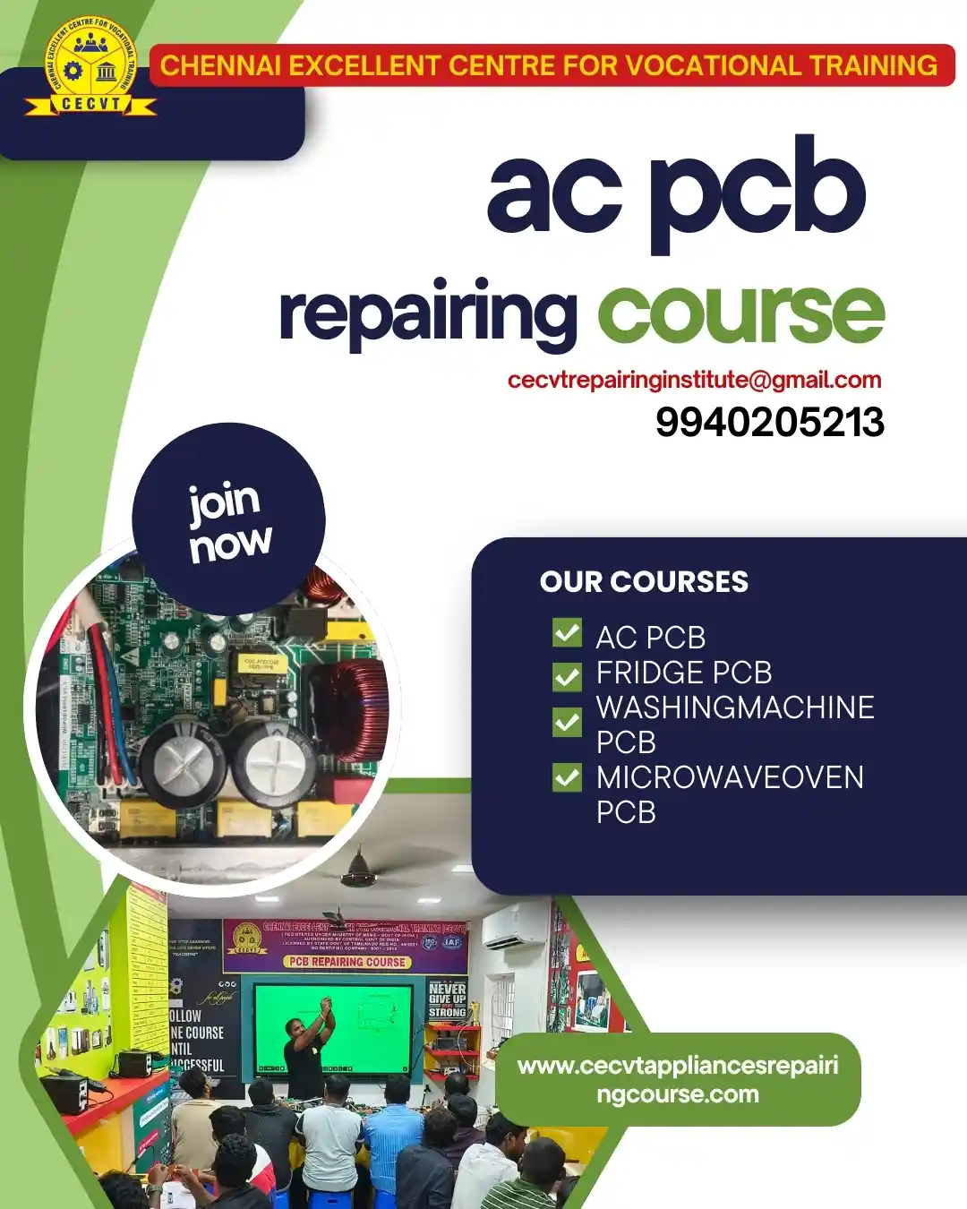 AC PCB Board Mechanic Course in Tehri Garhwal Uttarakhand