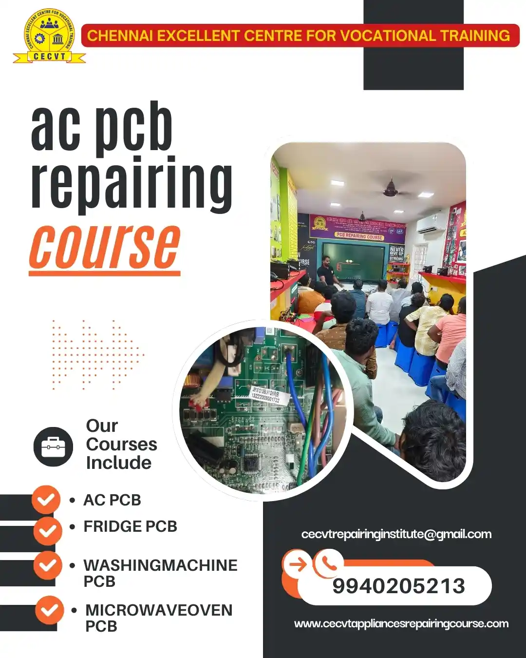 AC PCB Board Mechanic Course in Udham Singh Nagar Uttarakhand
