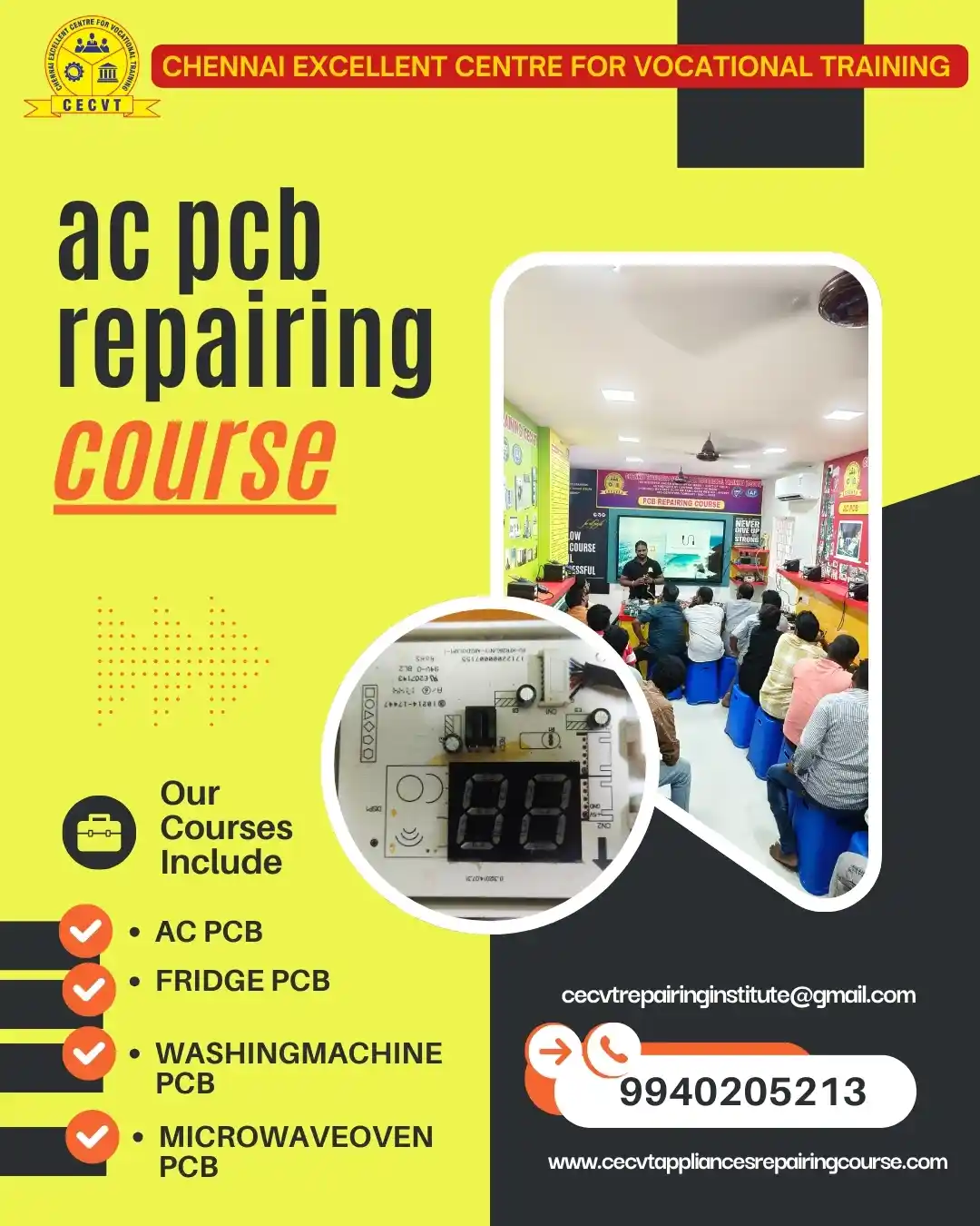 AC PCB Board Mechanic Course in Udham Singh Nagar Uttarakhand