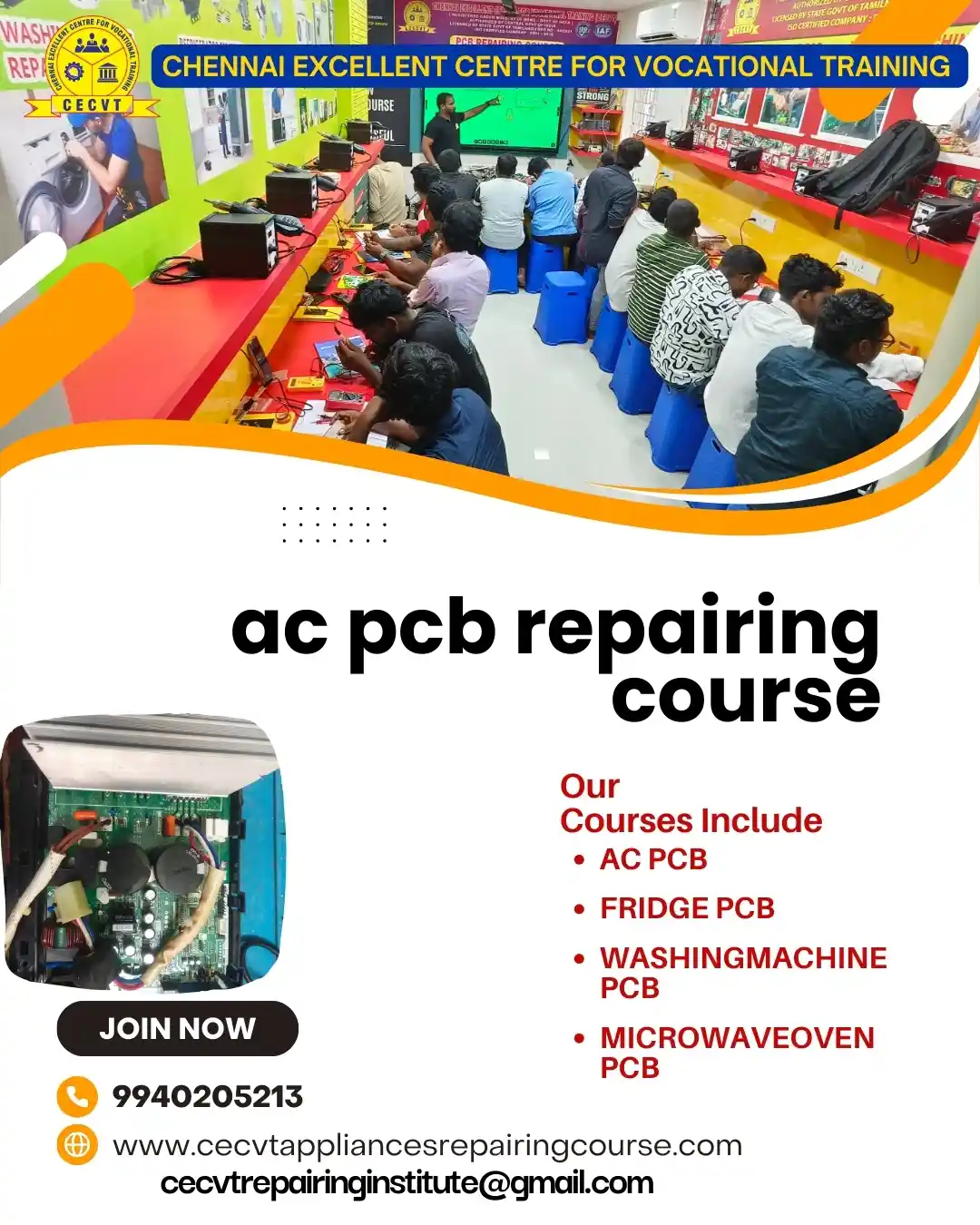 AC PCB Board Mechanic Course in Dhalai Tripura