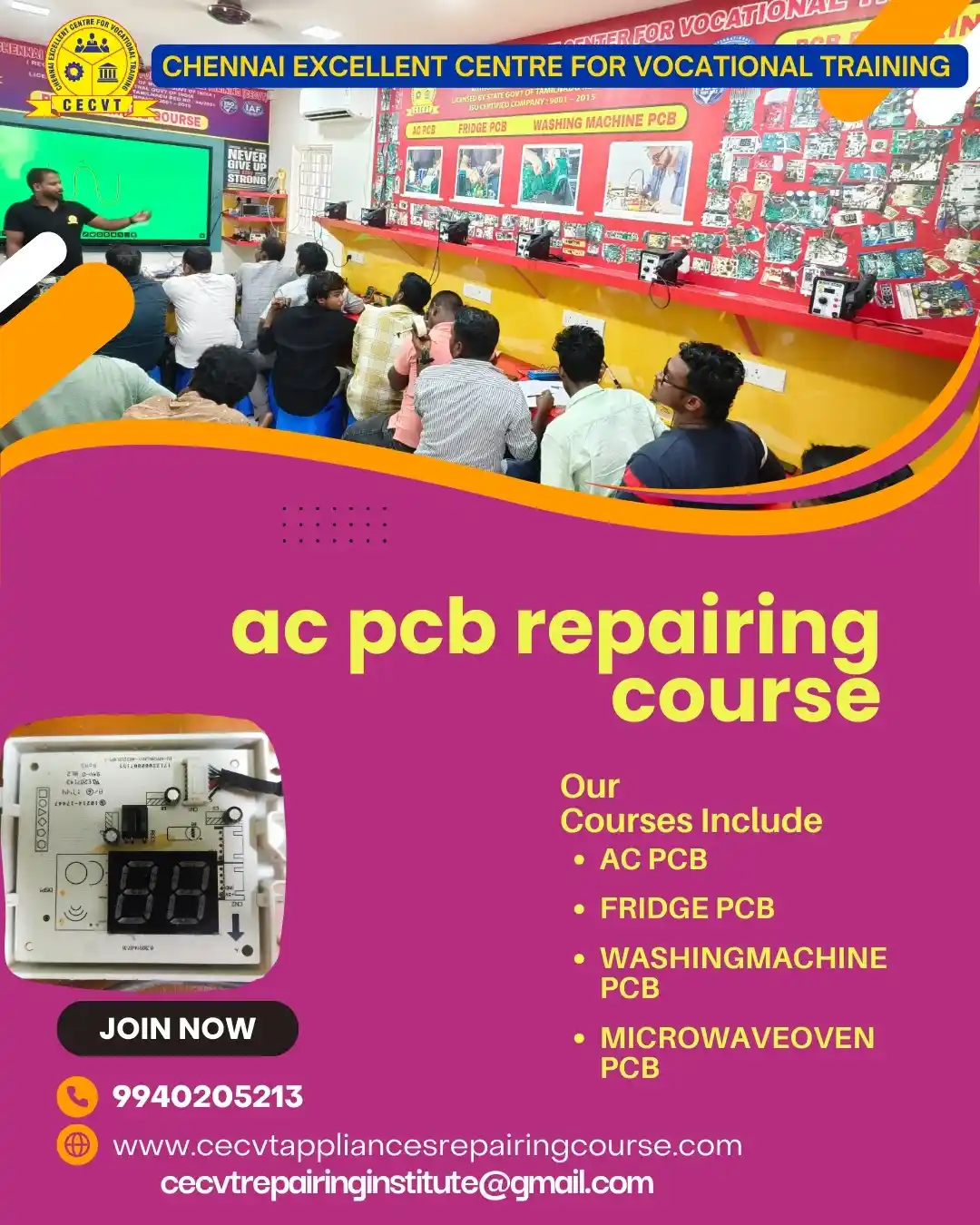 AC PCB Board Mechanic Course in Gomati Tripura