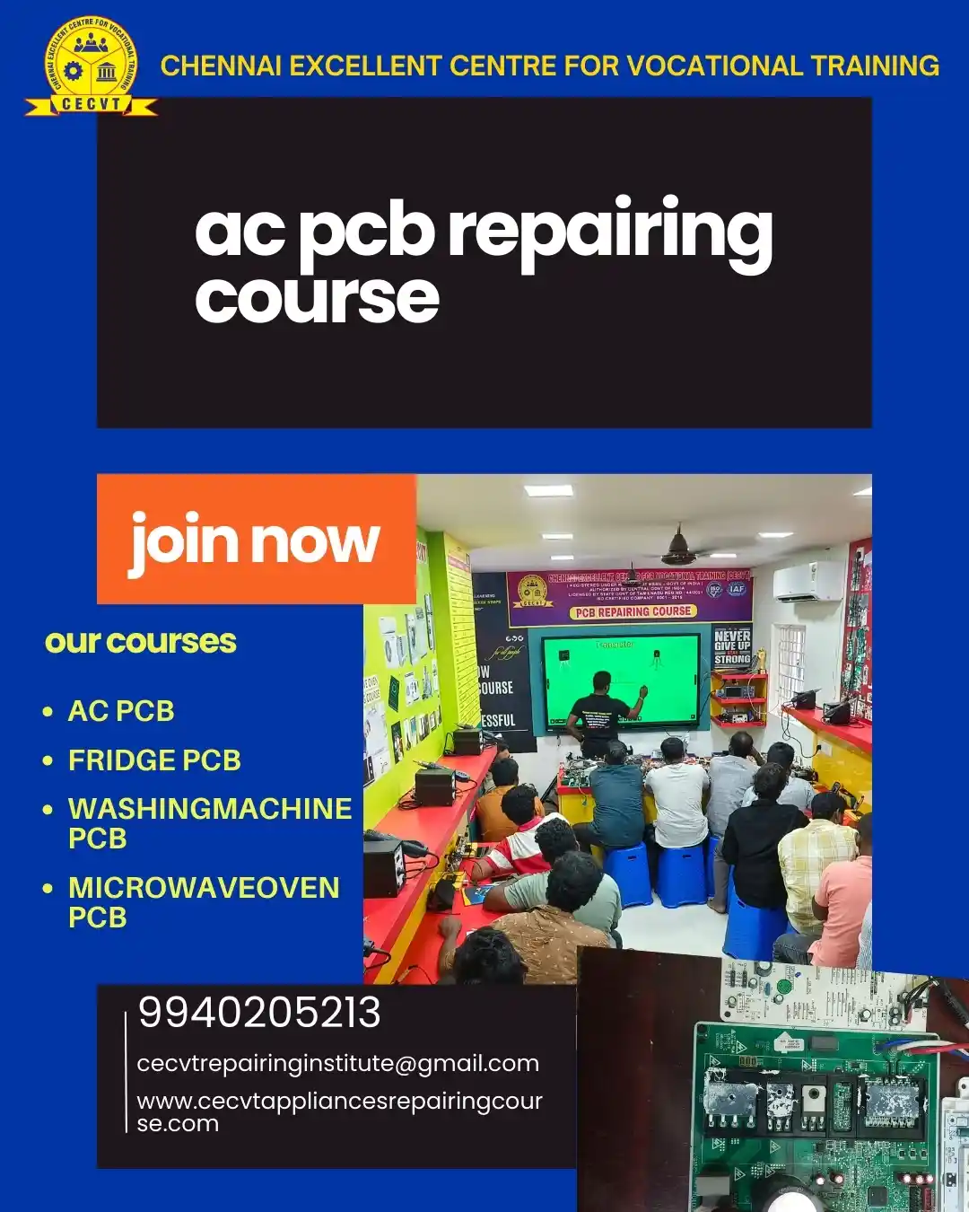 AC PCB Board Mechanic Course in Gomati Tripura