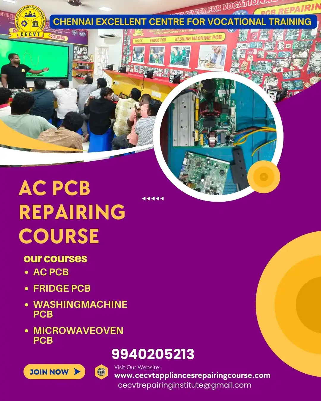 AC PCB Board Mechanic Course in Khowai Tripura