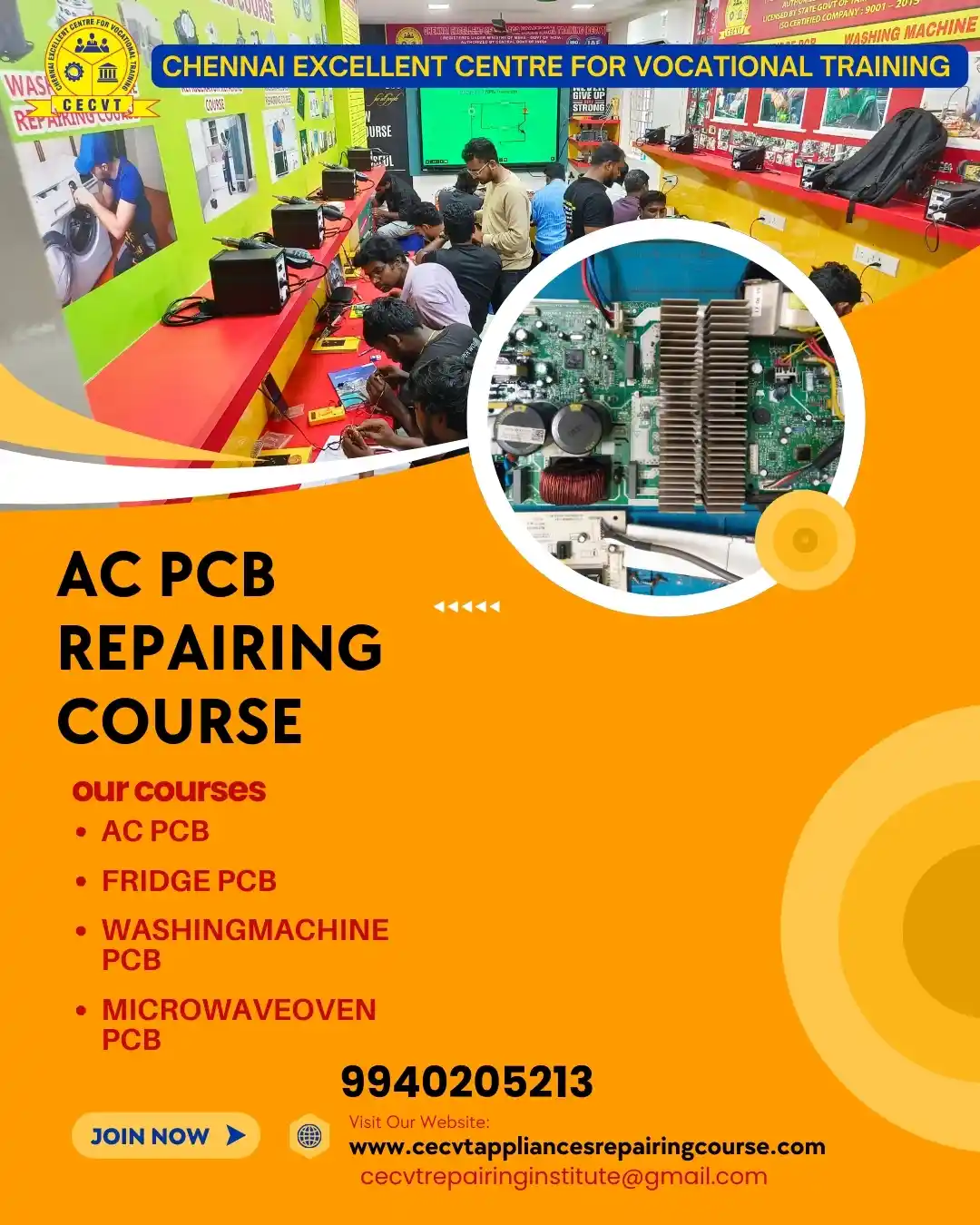 AC PCB Board Mechanic Course in Khowai Tripura