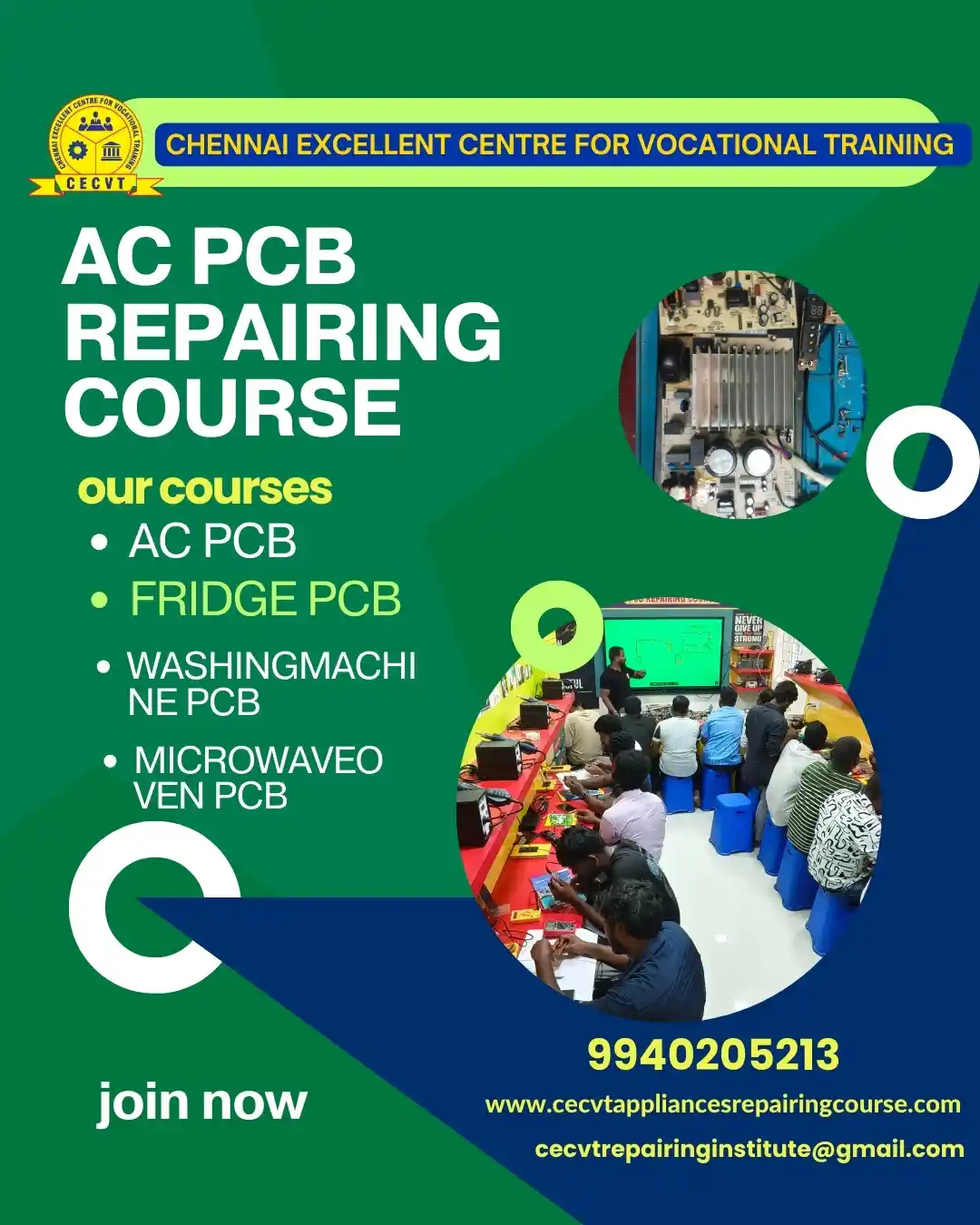 AC PCB Board Mechanic Course in Barmer Rajasthan