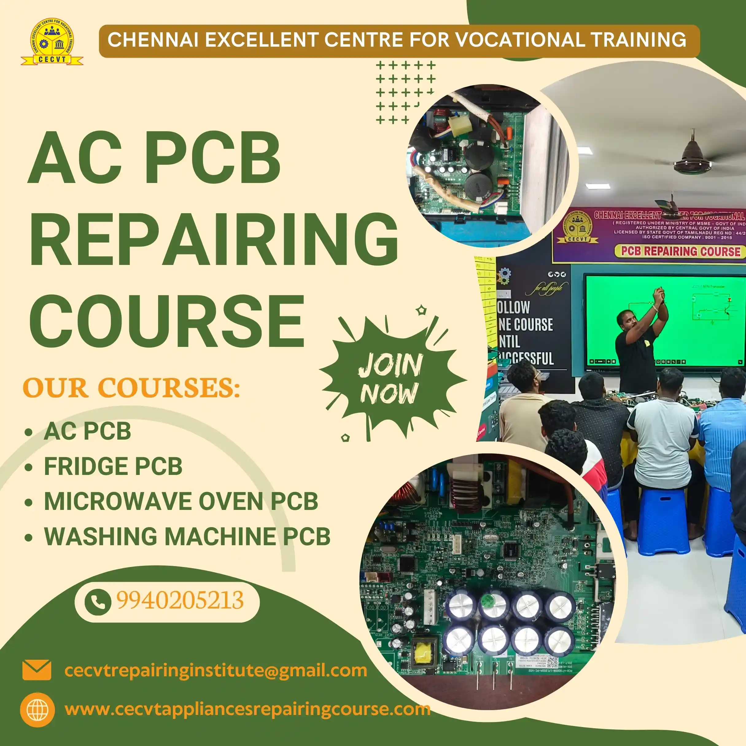 AC PCB Board Mechanic Course in Bharatpur Rajasthan