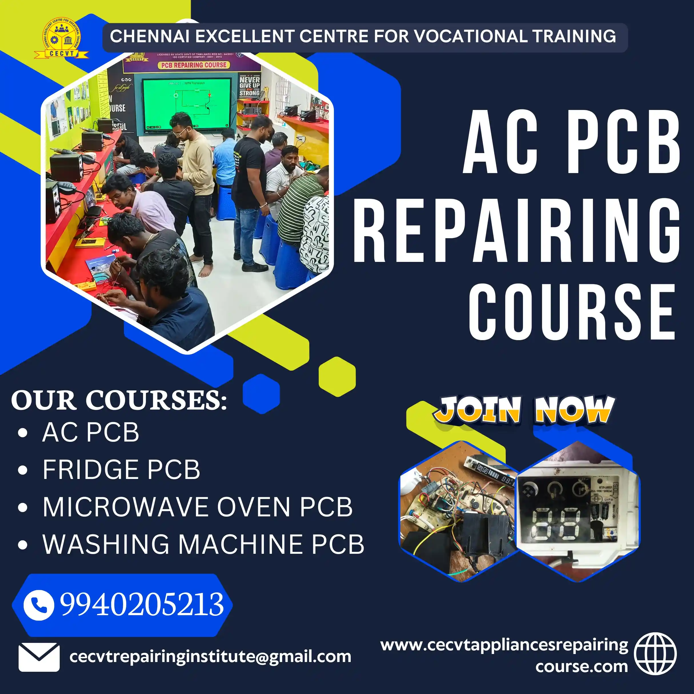 AC PCB Board Mechanic Course in Bhilwara Rajasthan