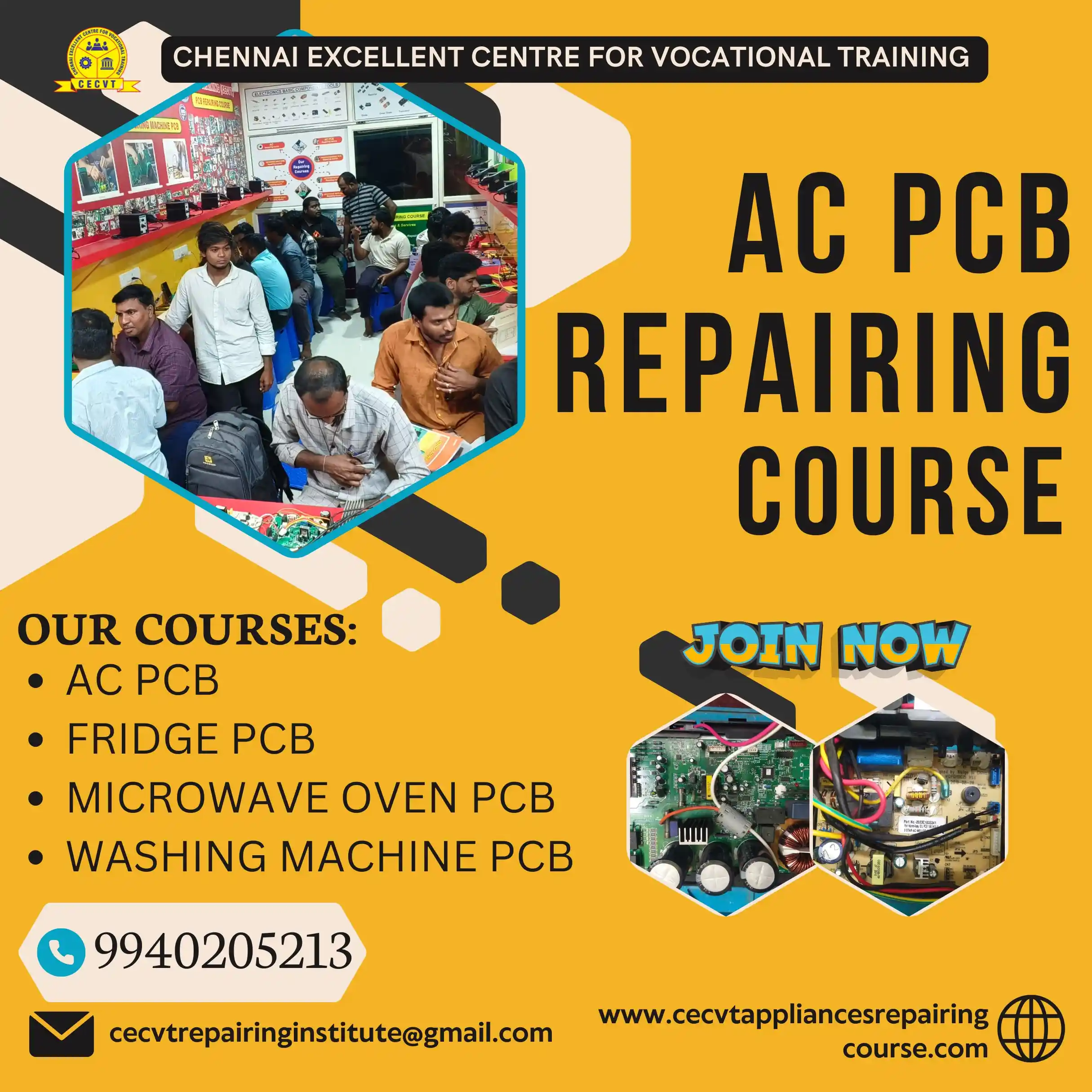 AC PCB Board Mechanic Course in Bhilwara Rajasthan
