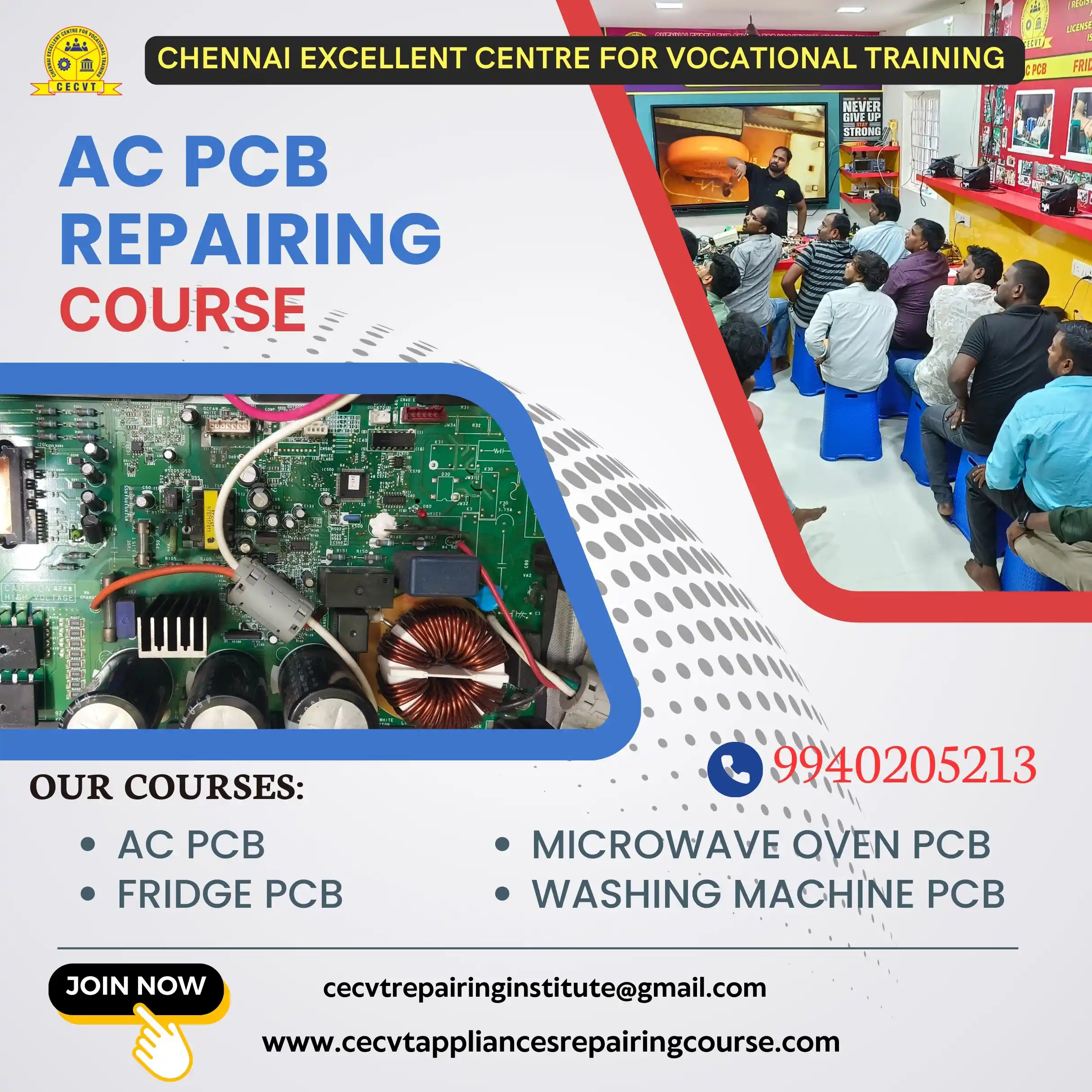 AC PCB Board Mechanic Course in Bhilwara Rajasthan