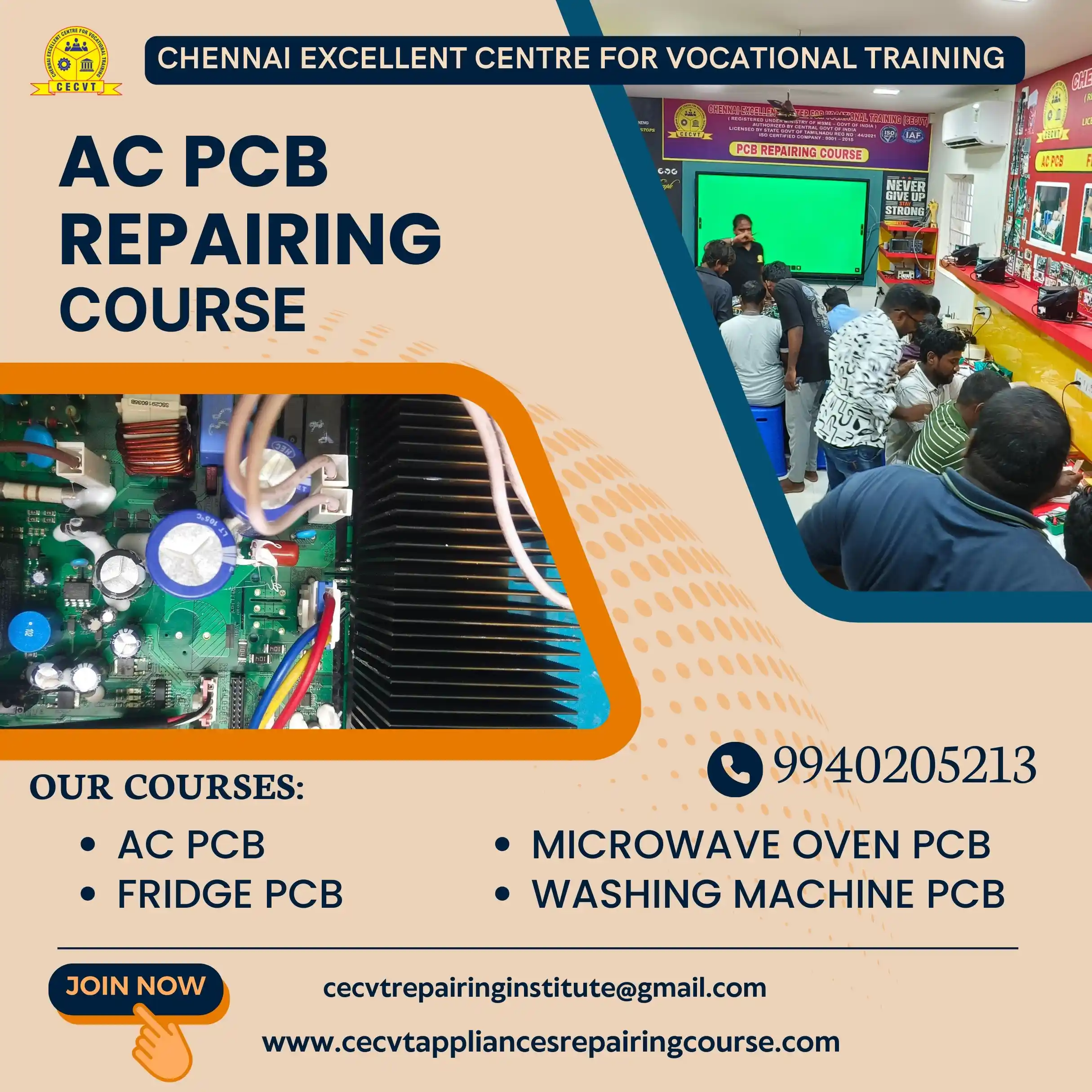 AC PCB Board Mechanic Course in Bhilwara Rajasthan