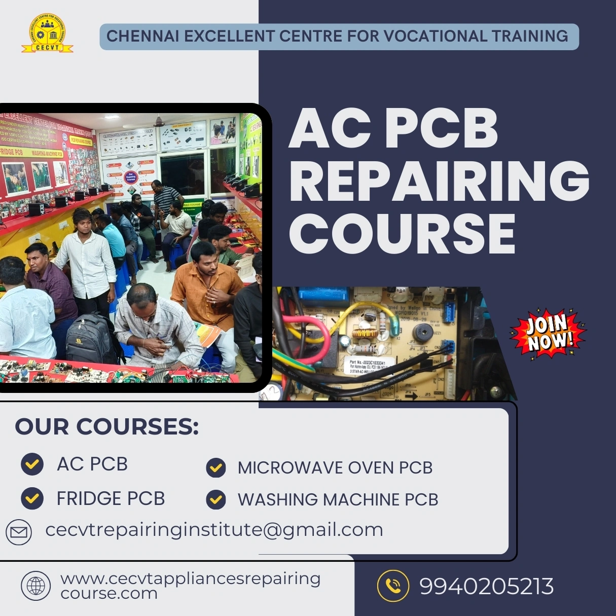 AC PCB Repairing Course in Gandhinagar, Gujarat