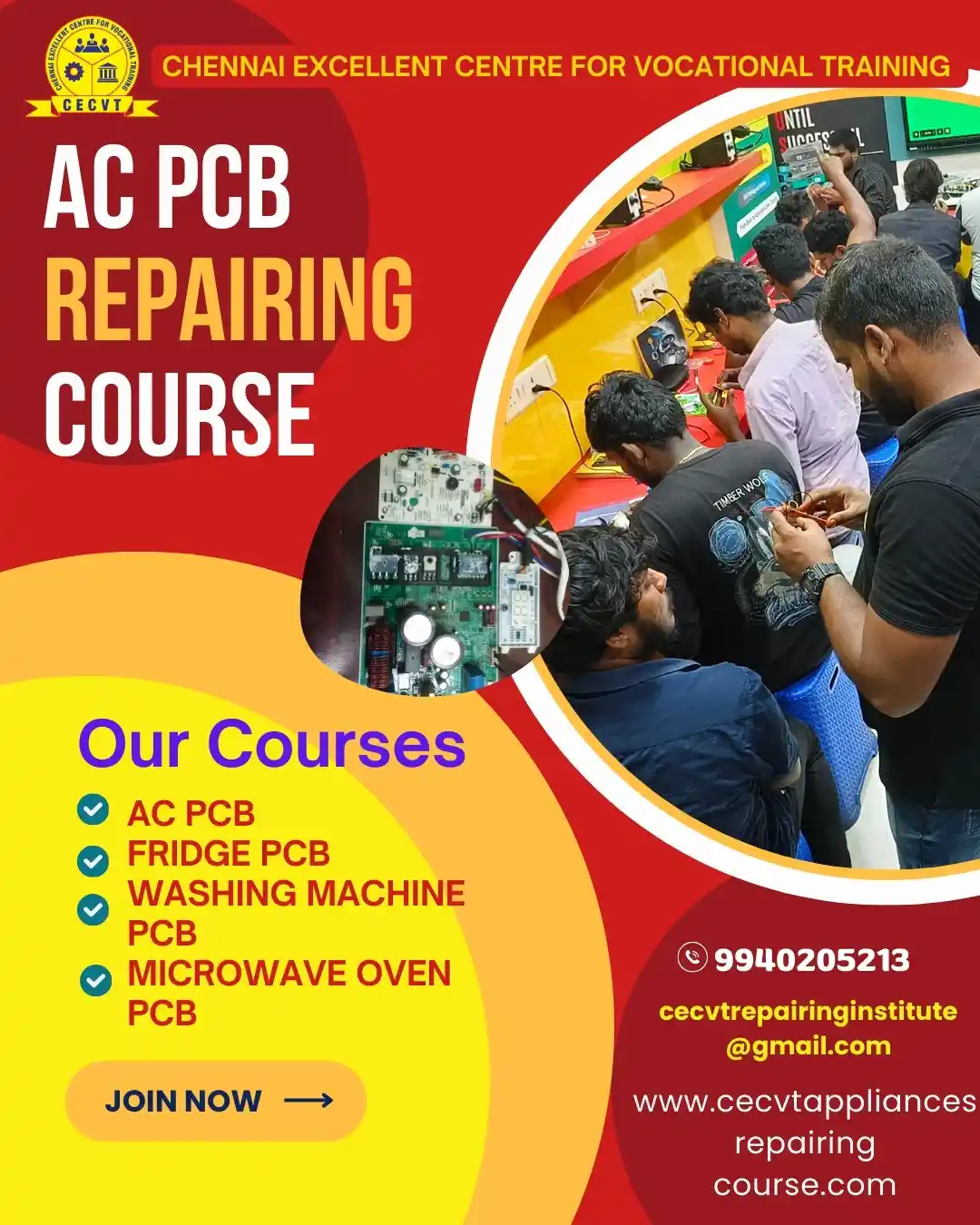 AC PCB Board Mechanic Course in Shahadara Delhi