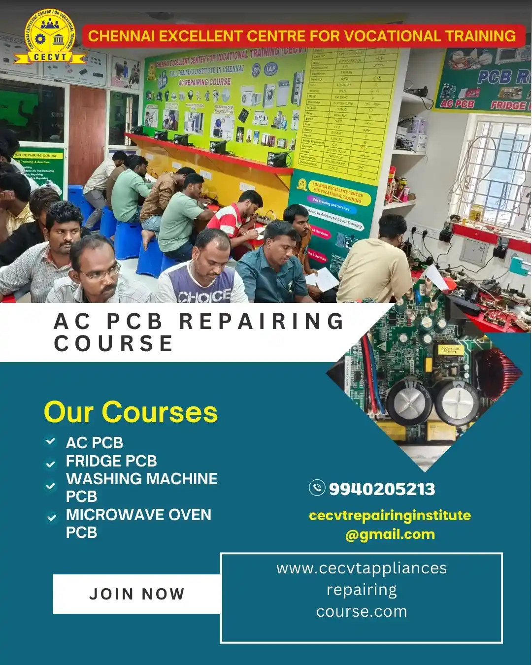 AC PCB Board Mechanic Course in Shahadara Delhi