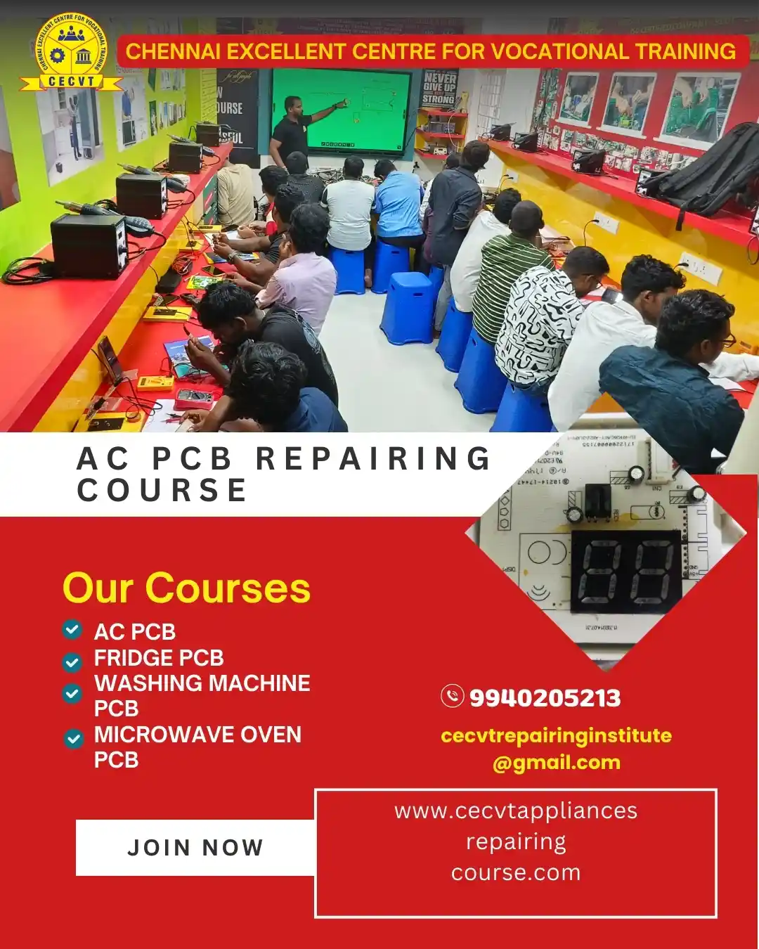 AC PCB Board Mechanic Course in Shahadara Delhi