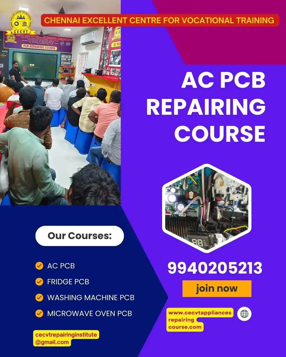 AC PCB Board Mechanic Course in Bankura West Bengal