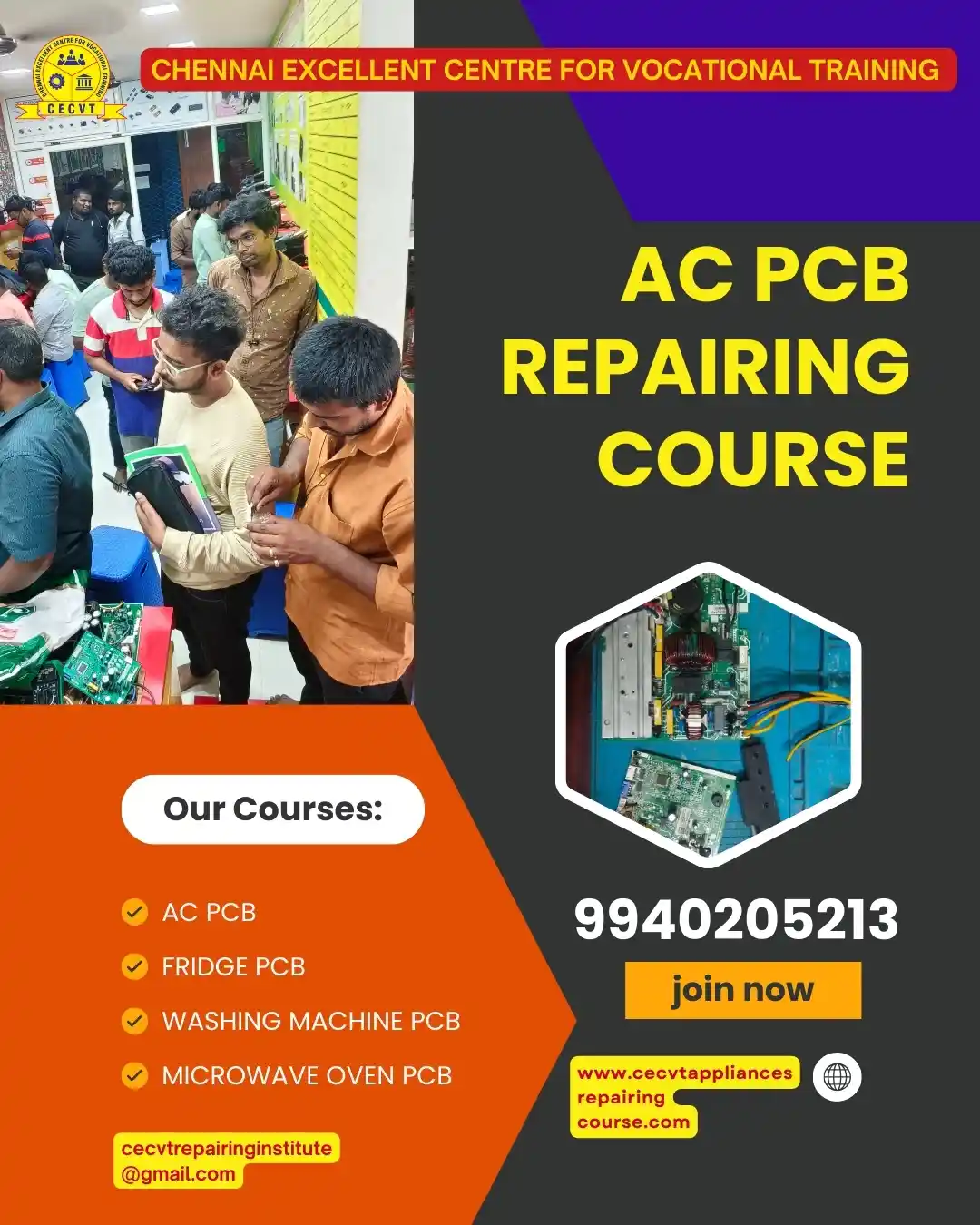 AC PCB Board Mechanic Course in Paschim Bardhaman West Bengal