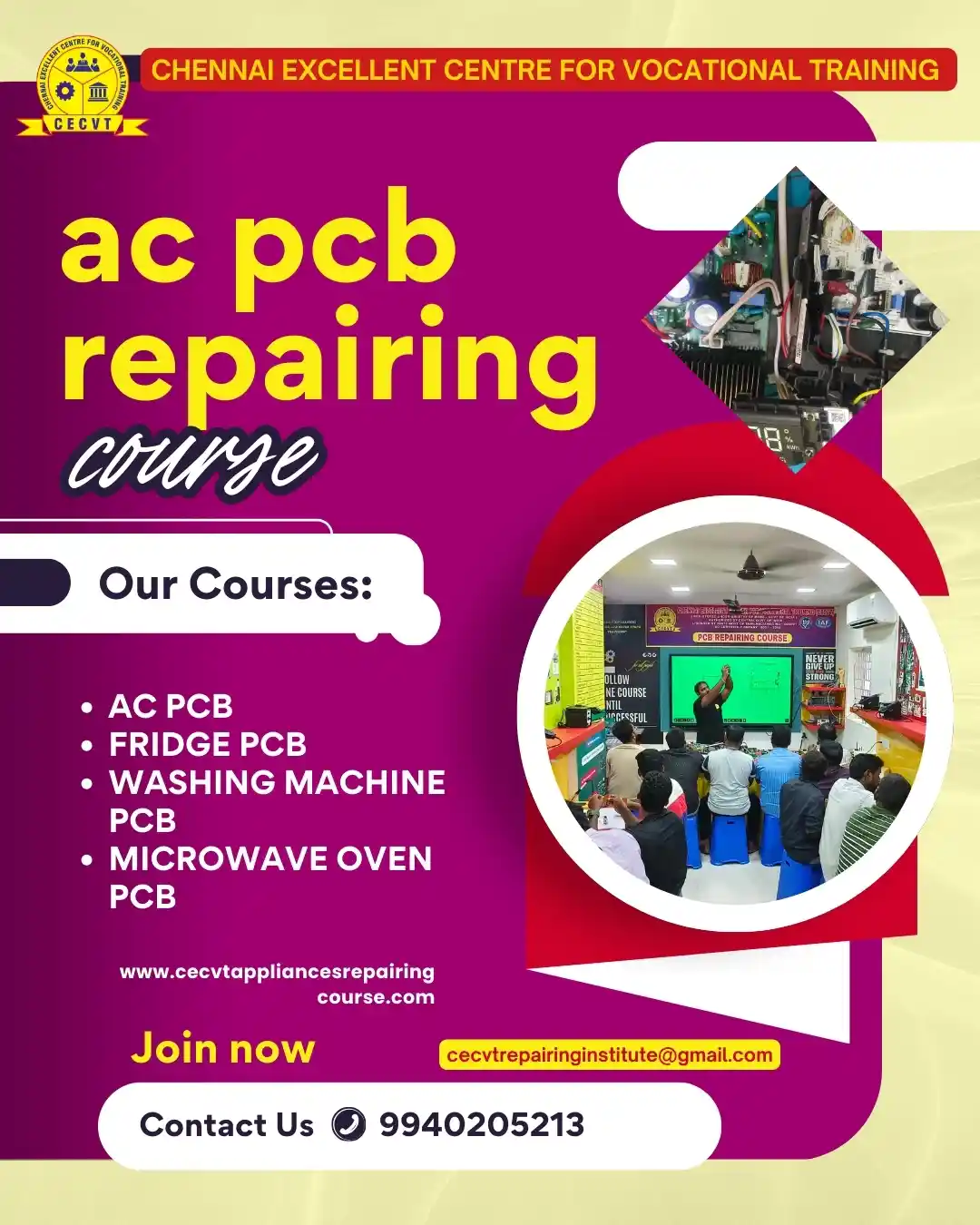 AC PCB Board Mechanic Course in Birbhum West Bengal