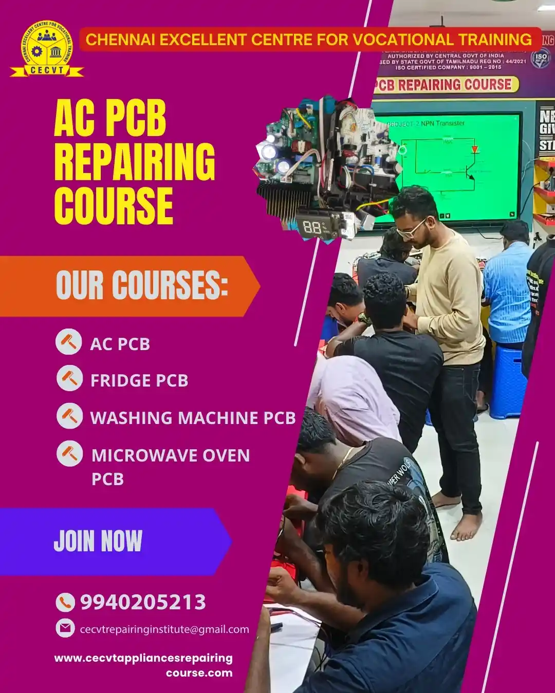AC PCB Board Mechanic Course in Cooch Behar
