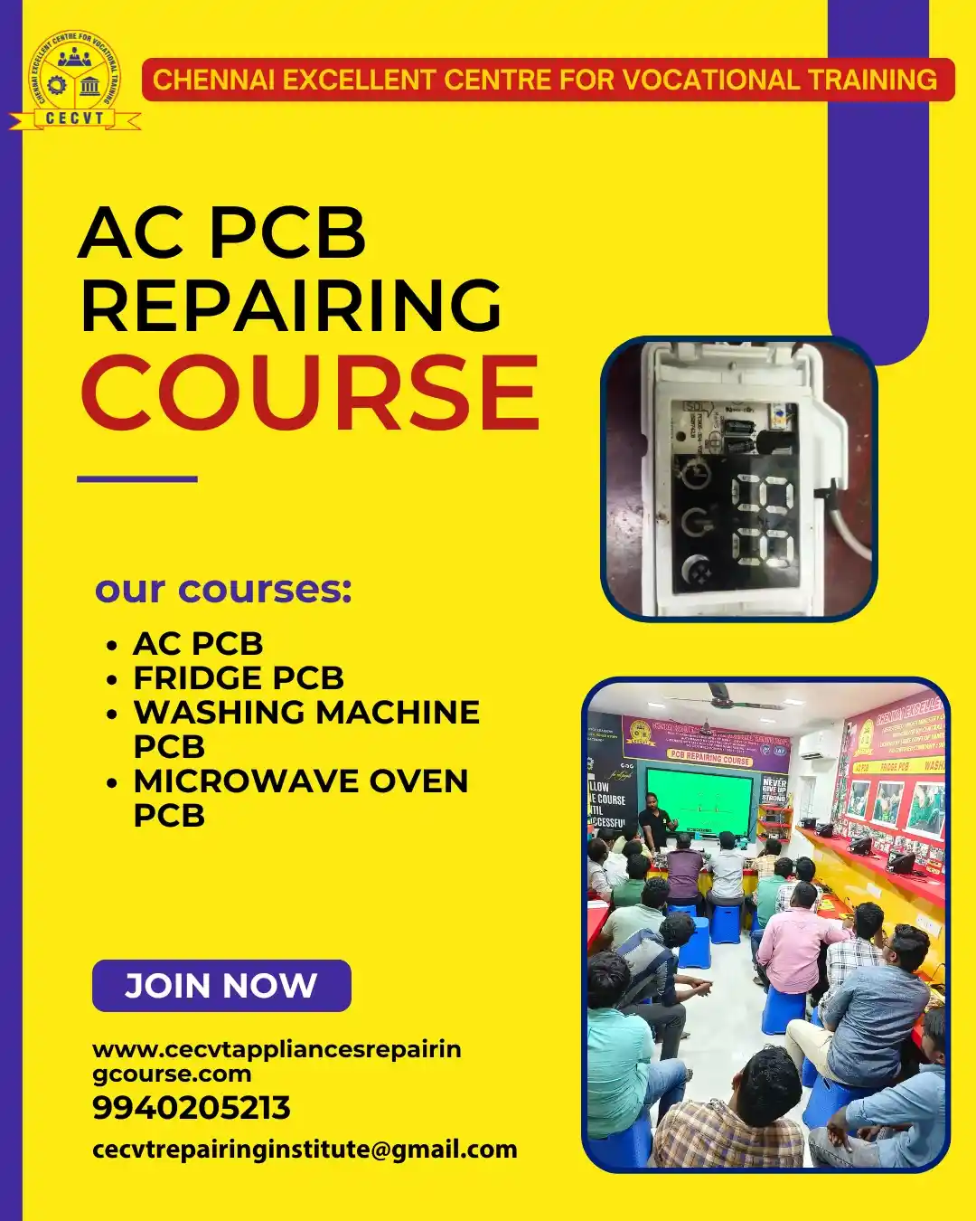 AC PCB Board Mechanic Course in Kaushambi Uttar Pradesh