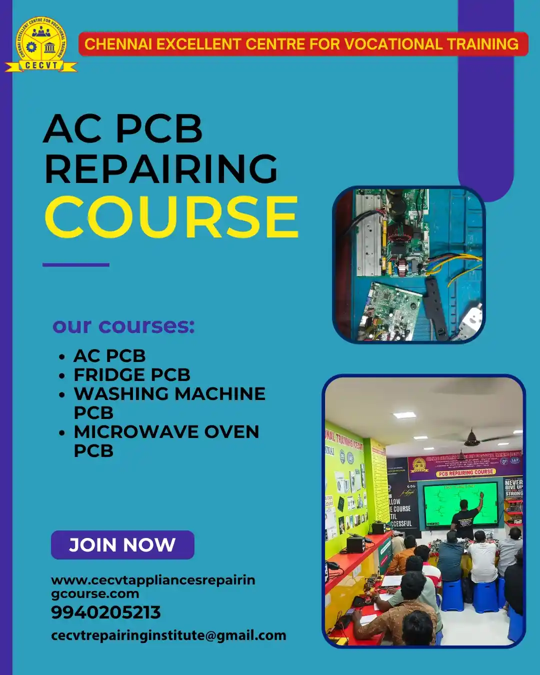 AC PCB Board Mechanic Course in Kaushambi Uttar Pradesh