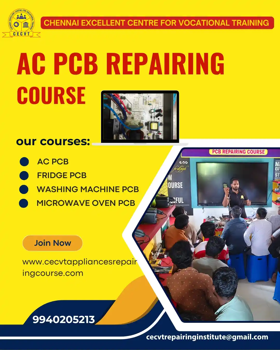 AC PCB Board Mechanic Course in Kushinagar Uttar Pradesh