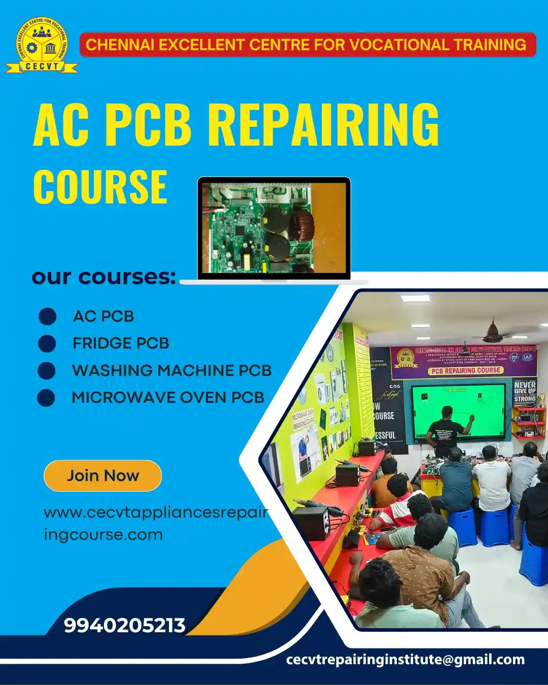 AC PCB Board Mechanic Course in Kushinagar Uttar Pradesh