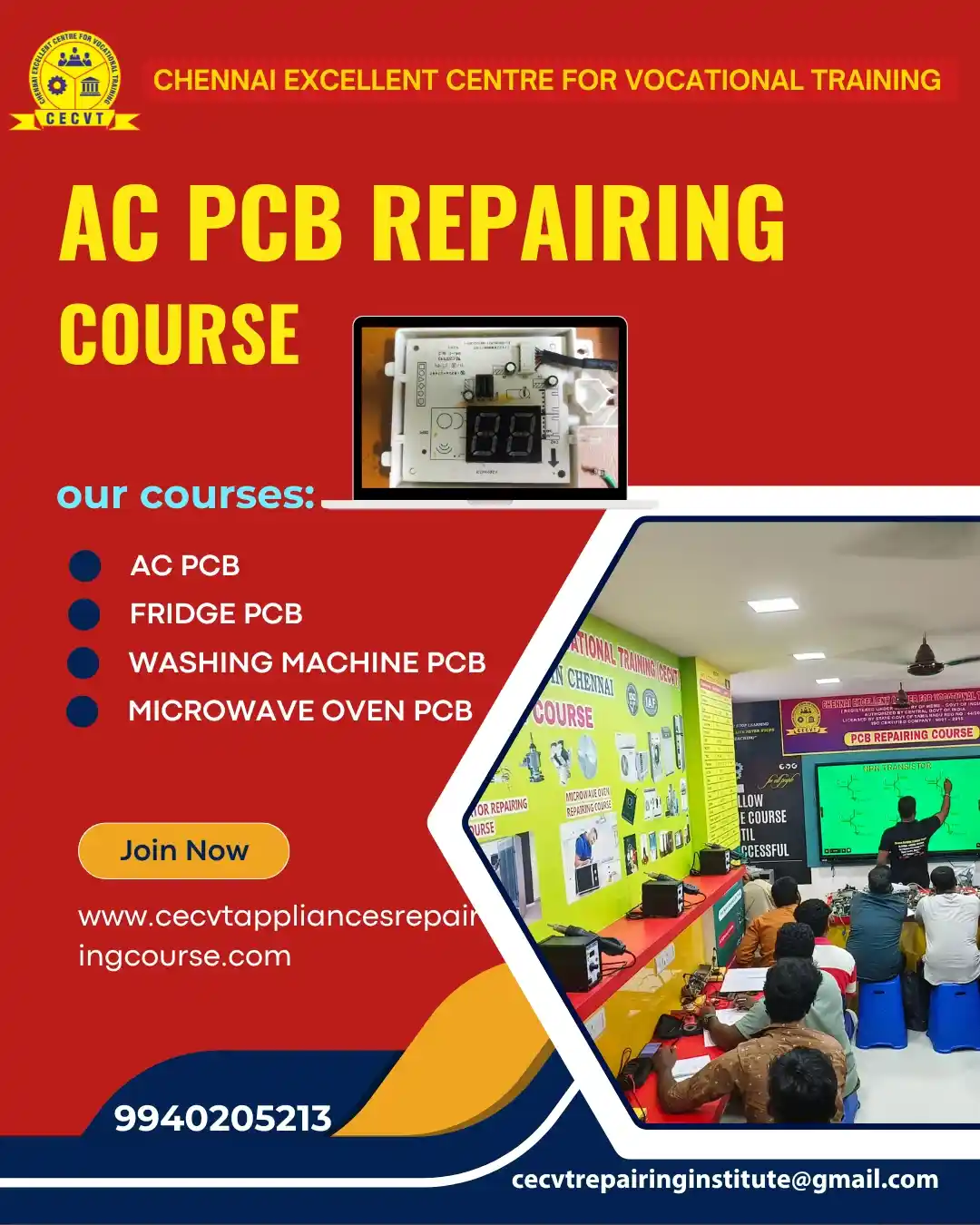 AC PCB Board Mechanic Course in Kushinagar Uttar Pradesh