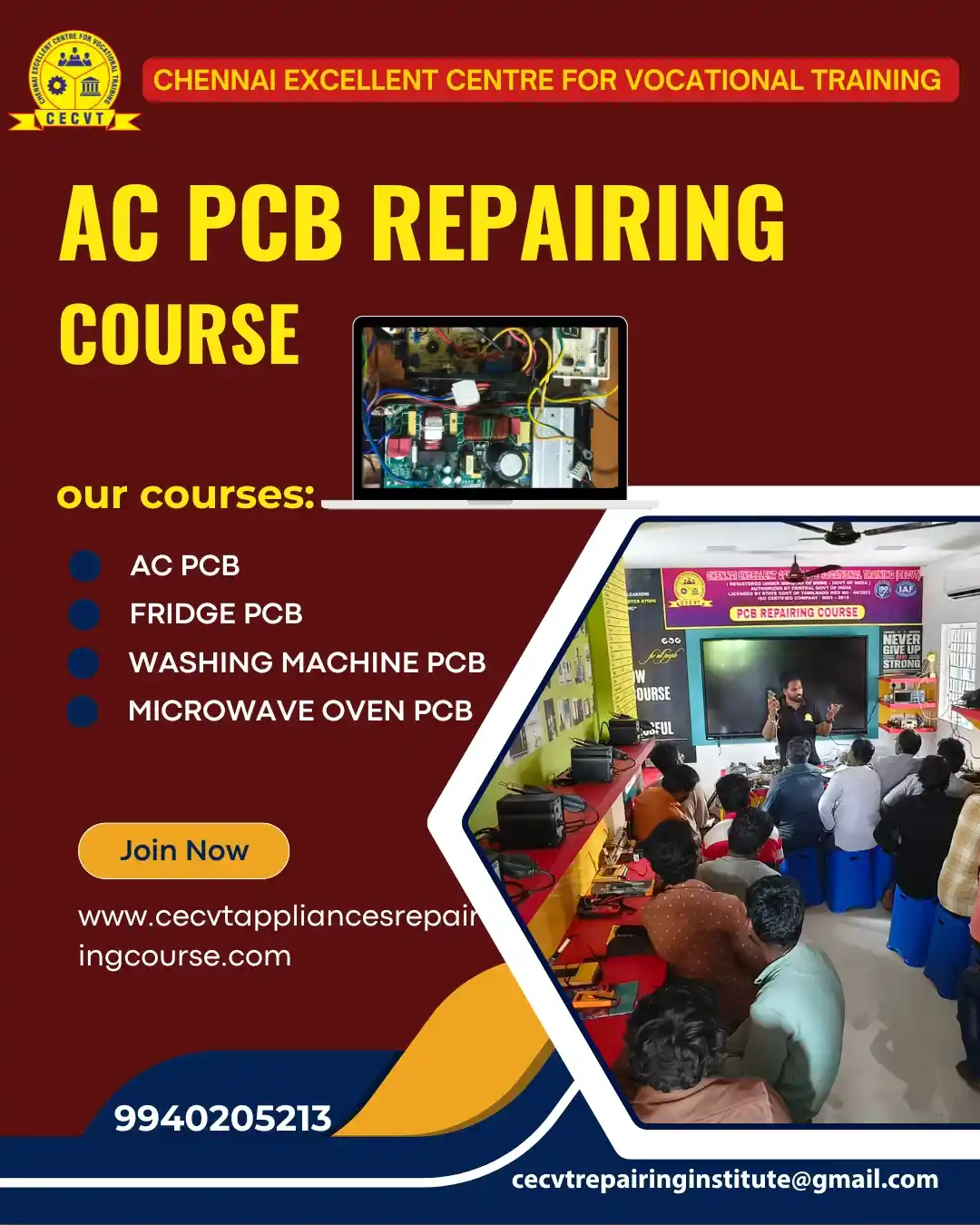 AC PCB Board Mechanic Course in Kushinagar Uttar Pradesh