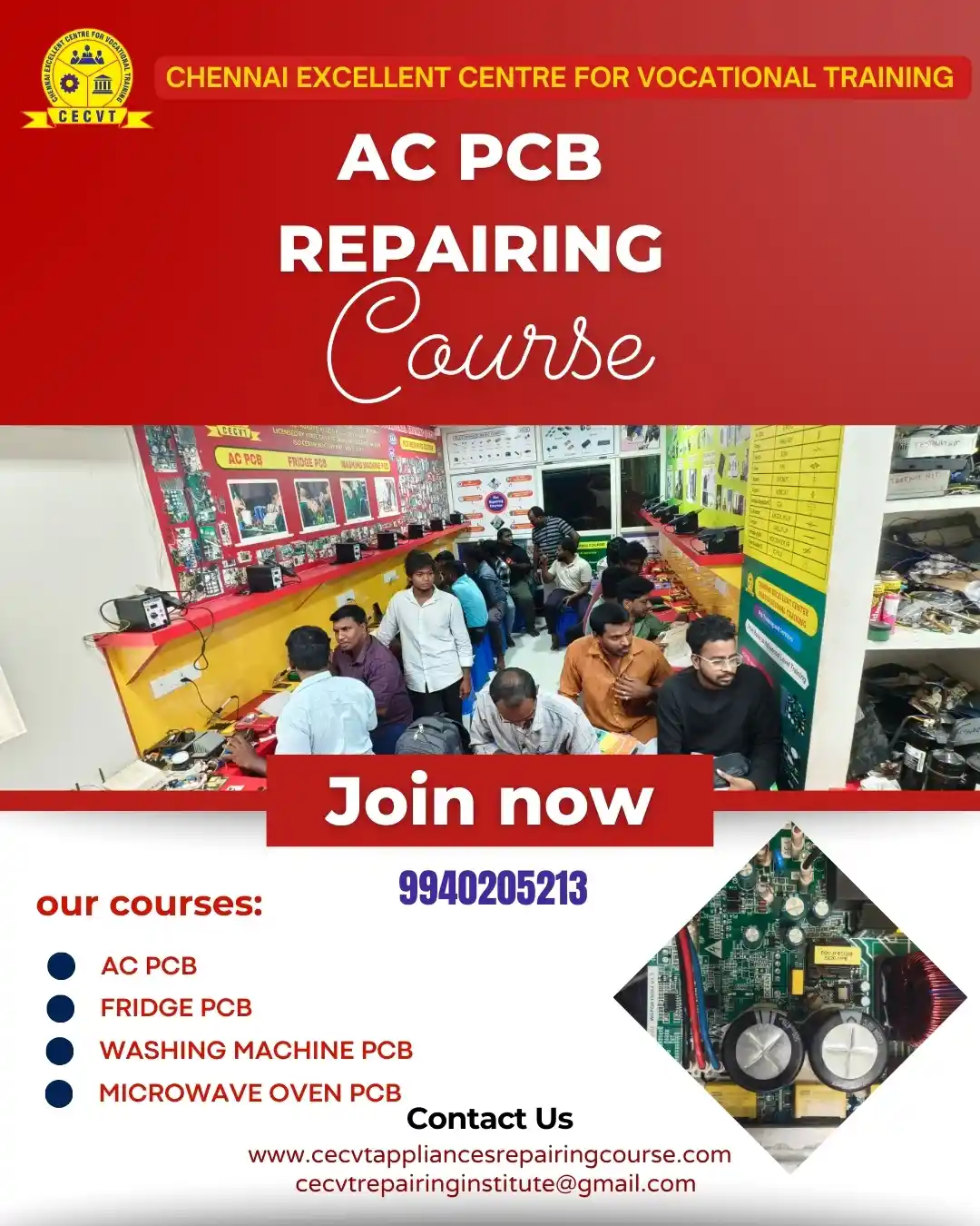 AC PCB Board Mechanic Course in Shamli Uttar Pradesh