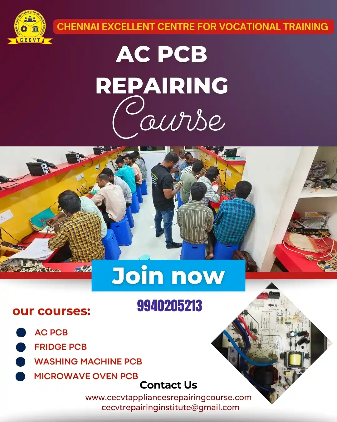 AC PCB Board Mechanic Course in Shamli Uttar Pradesh