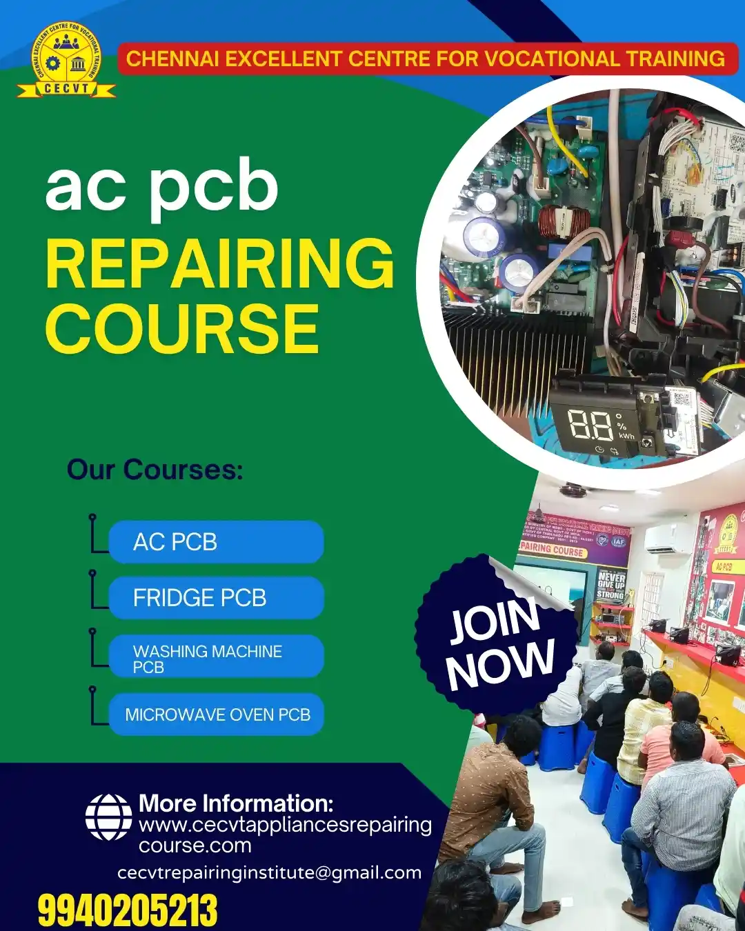 AC PCB Board Mechanic Course in Chengalpattu Tamil Nadu
