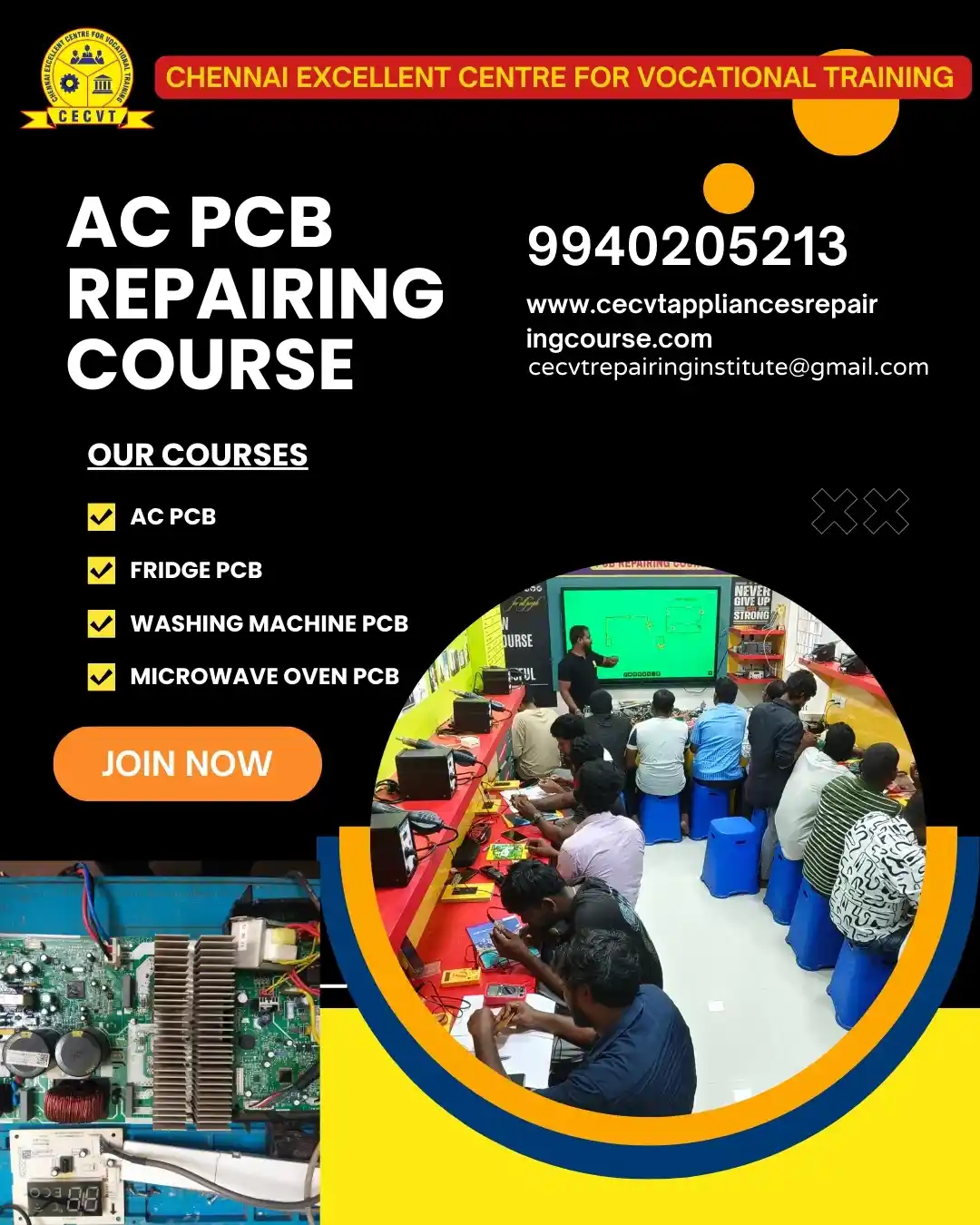 AC PCB Board Mechanic Course in Cuddalore Tamil Nadu