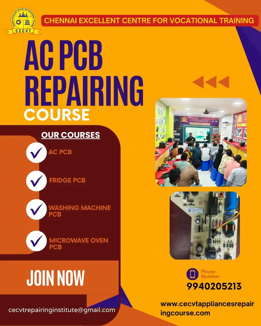 AC PCB Board Mechanic Course in Cuddalore Tamil Nadu