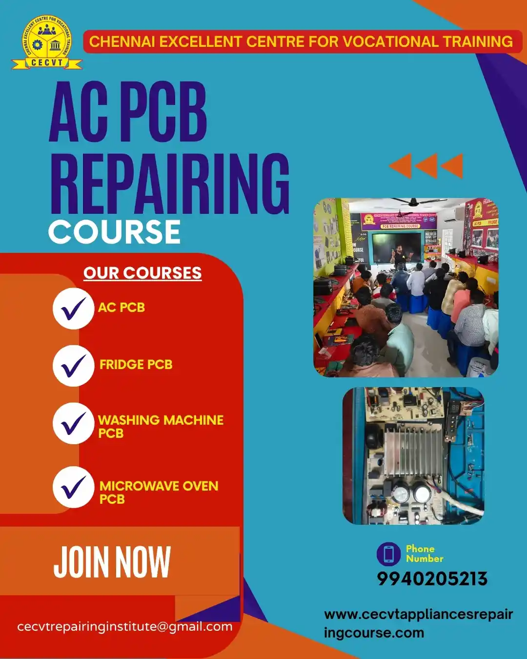 AC PCB Board Mechanic Course in Dharmapuri Tamil Nadu
