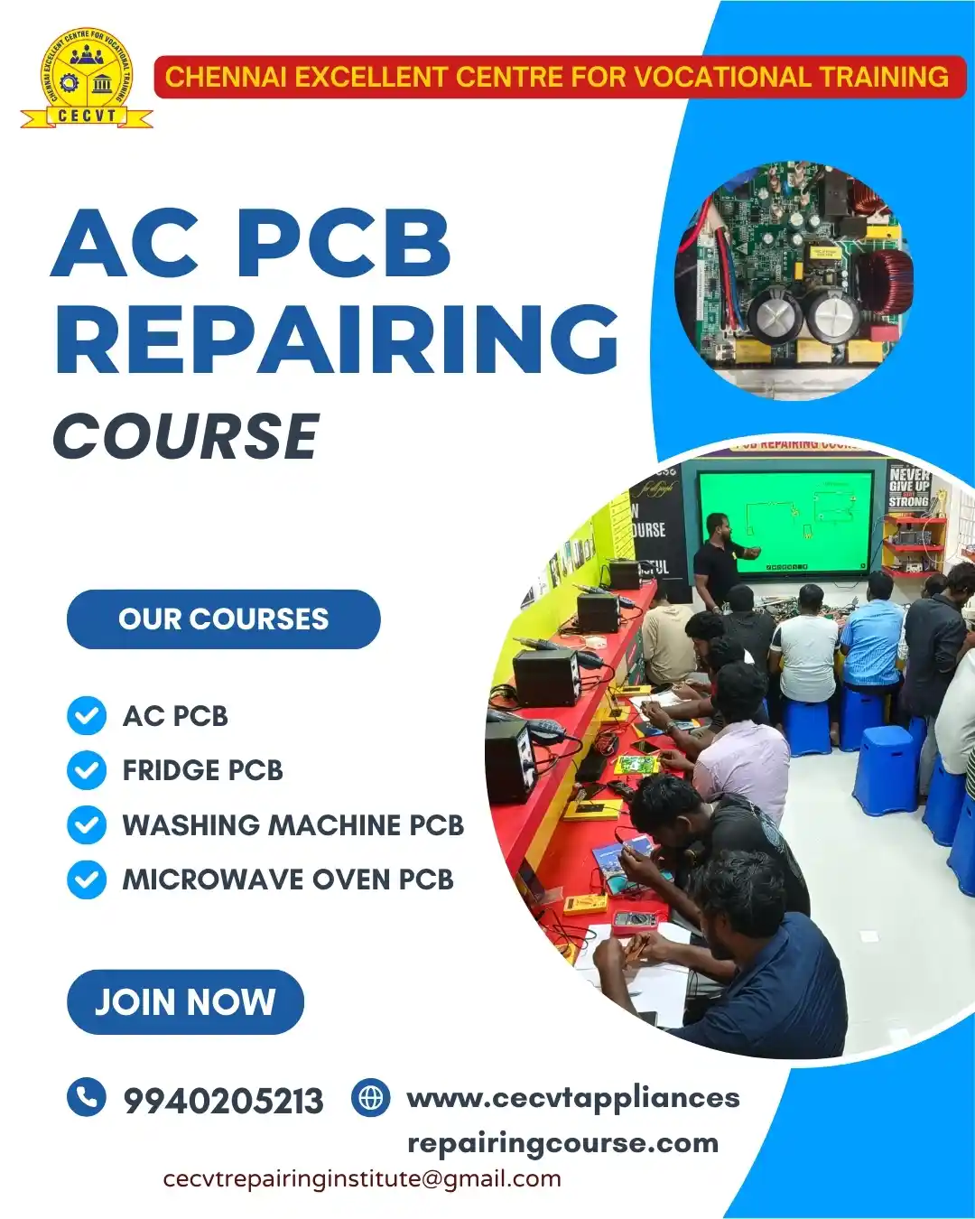 AC PCB Board Mechanic Course in Fatehpur Uttar Pradesh