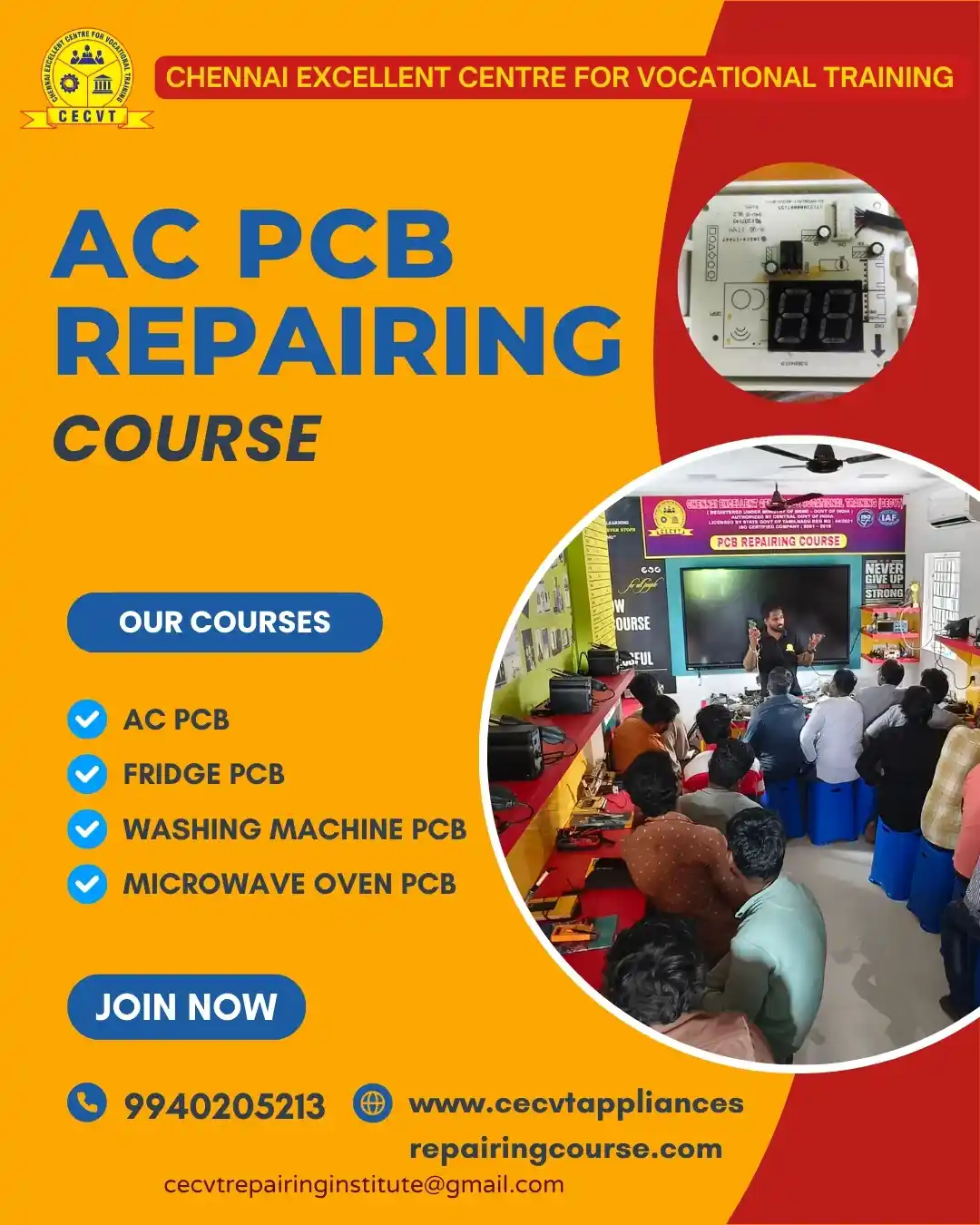 AC PCB Board Mechanic Course in Sonbhadra Uttar Pradesh