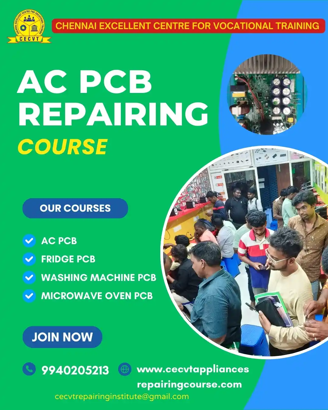 AC PCB Board Mechanic Course in Sonbhadra Uttar Pradesh