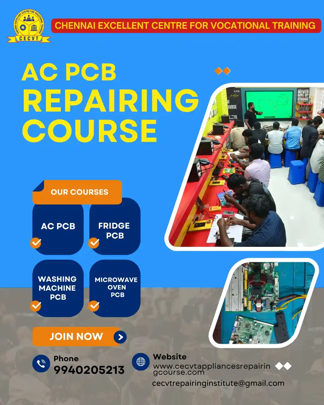 AC PCB Board Mechanic Course in Varanasi Uttar Pradesh