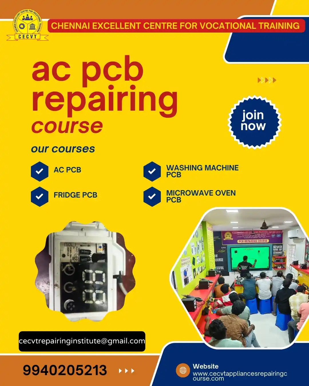 AC PCB Board Mechanic Course in Siddharthnagar Uttar Pradesh