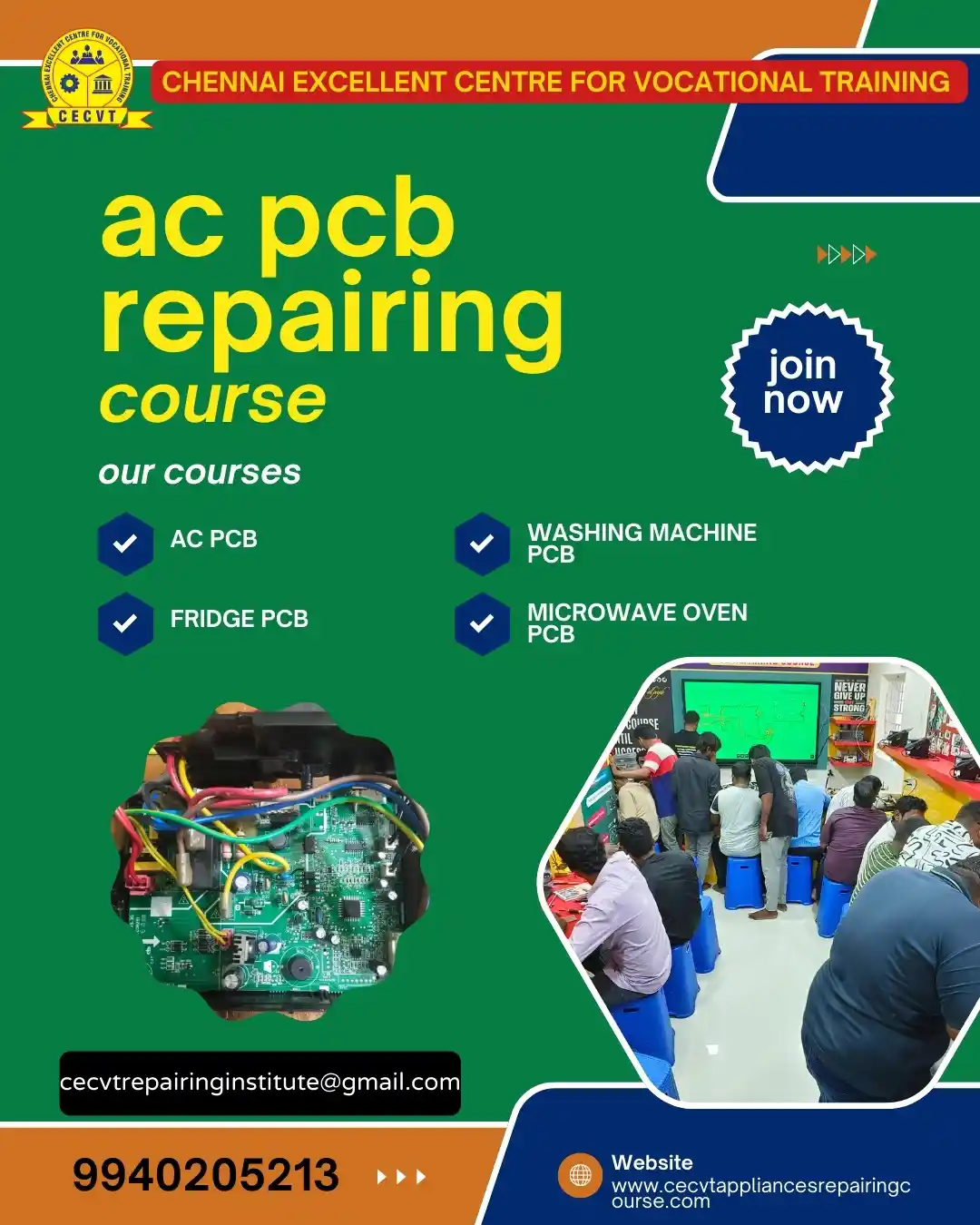 AC PCB Board Mechanic Course in Shravasti Uttar Pradesh